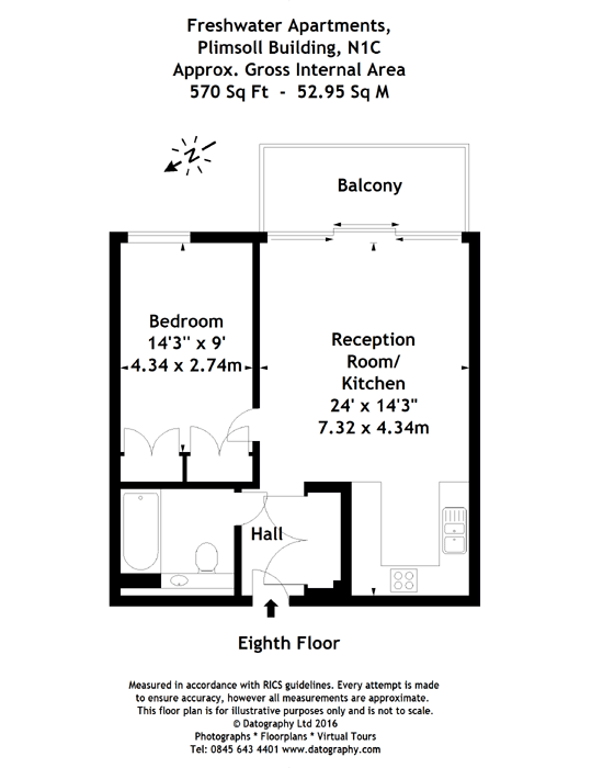 1 Bedrooms Flat to rent in 1 Handyside Street Kings Cross, London N1C