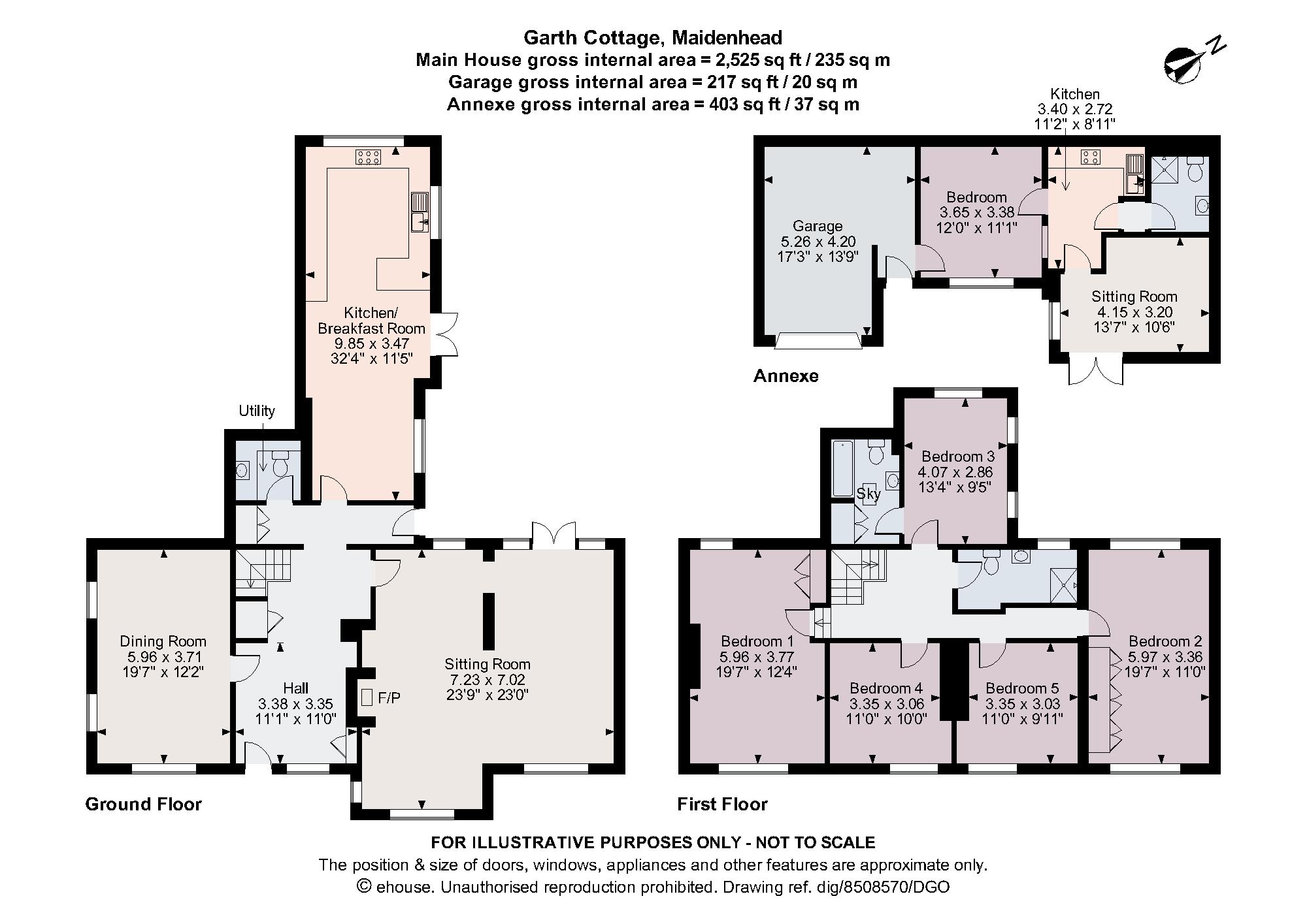 Ascot Road, Holyport, Maidenhead, Berkshire SL6, 5 bedroom detached