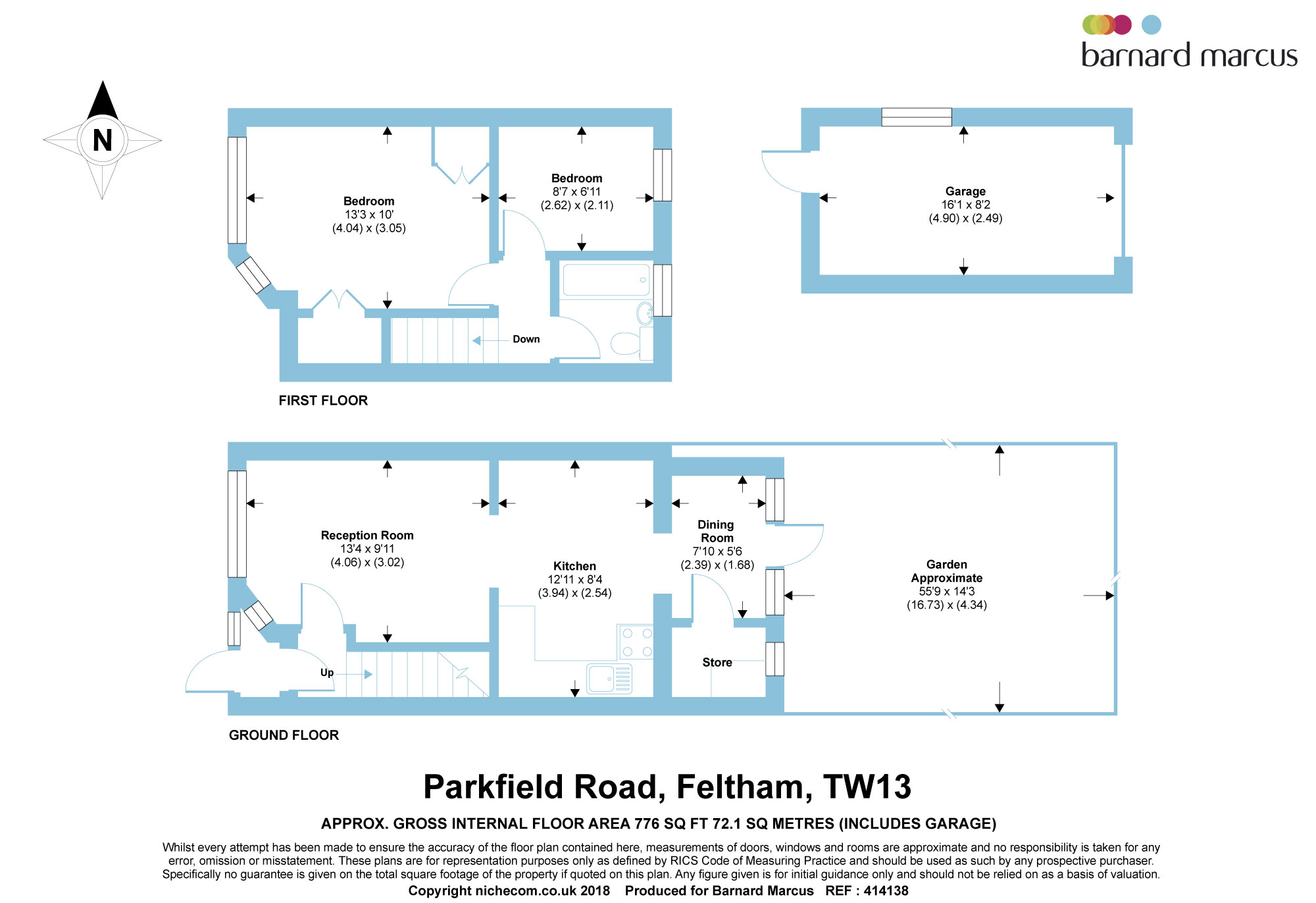 2 Bedrooms Terraced house for sale in Parkfield Road, Feltham TW13