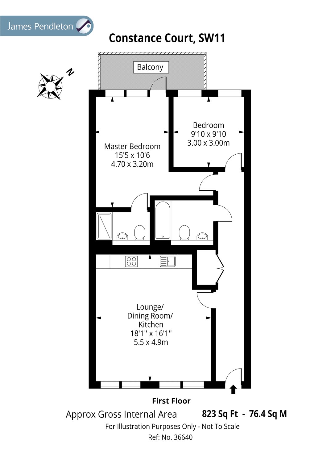 2 Bedrooms Flat for sale in Constance Court, 10 Chatfield Road, Battersea, London SW11