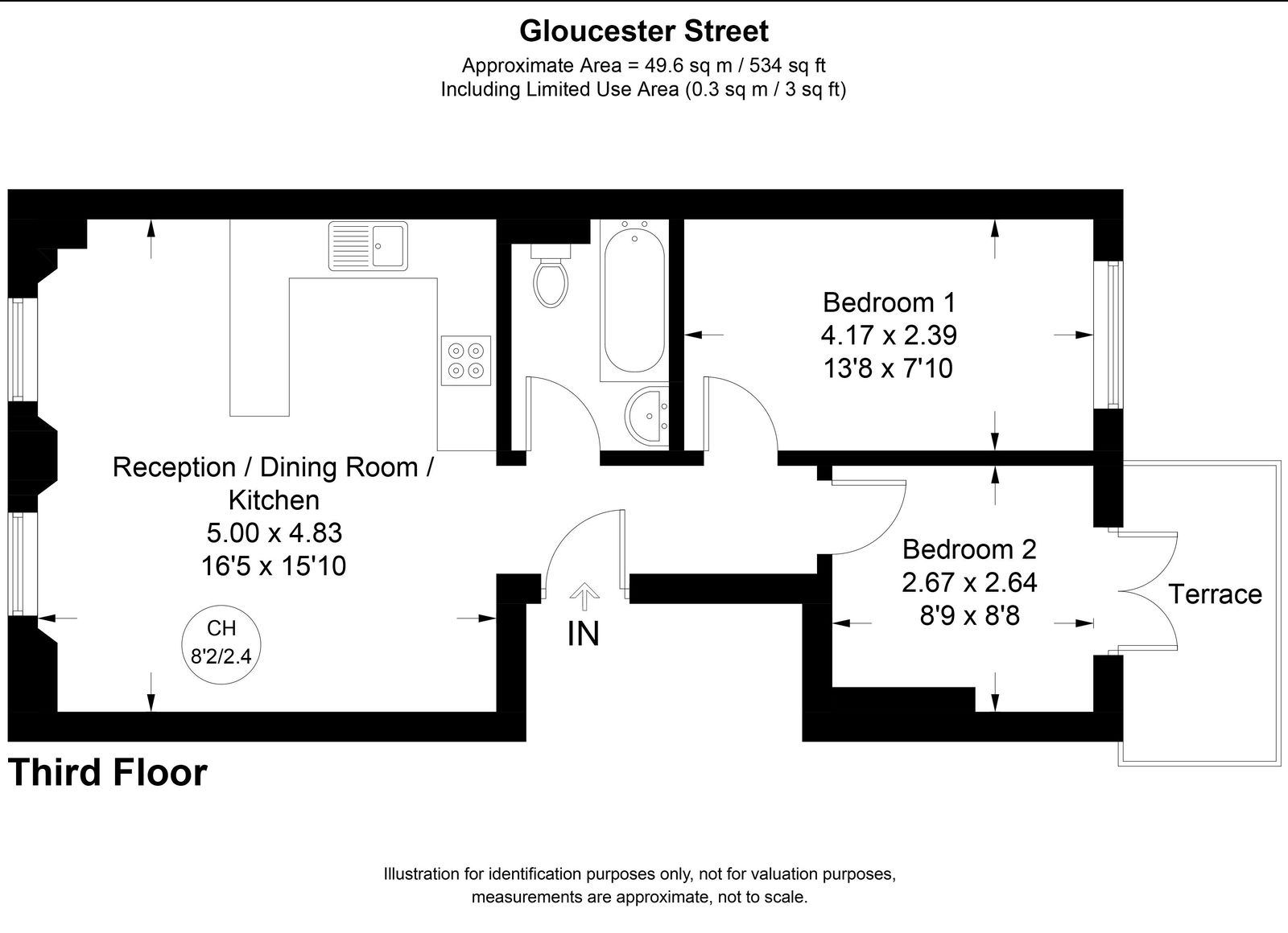 13 - 15,Flat D, Gloucester Street, London floorplan