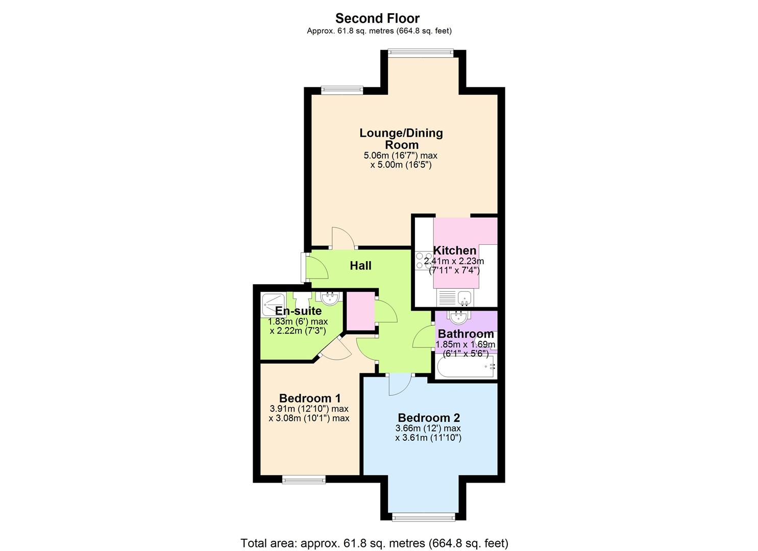 2 Bedrooms Flat to rent in Kingswell Avenue, Arnold, Nottingham NG5