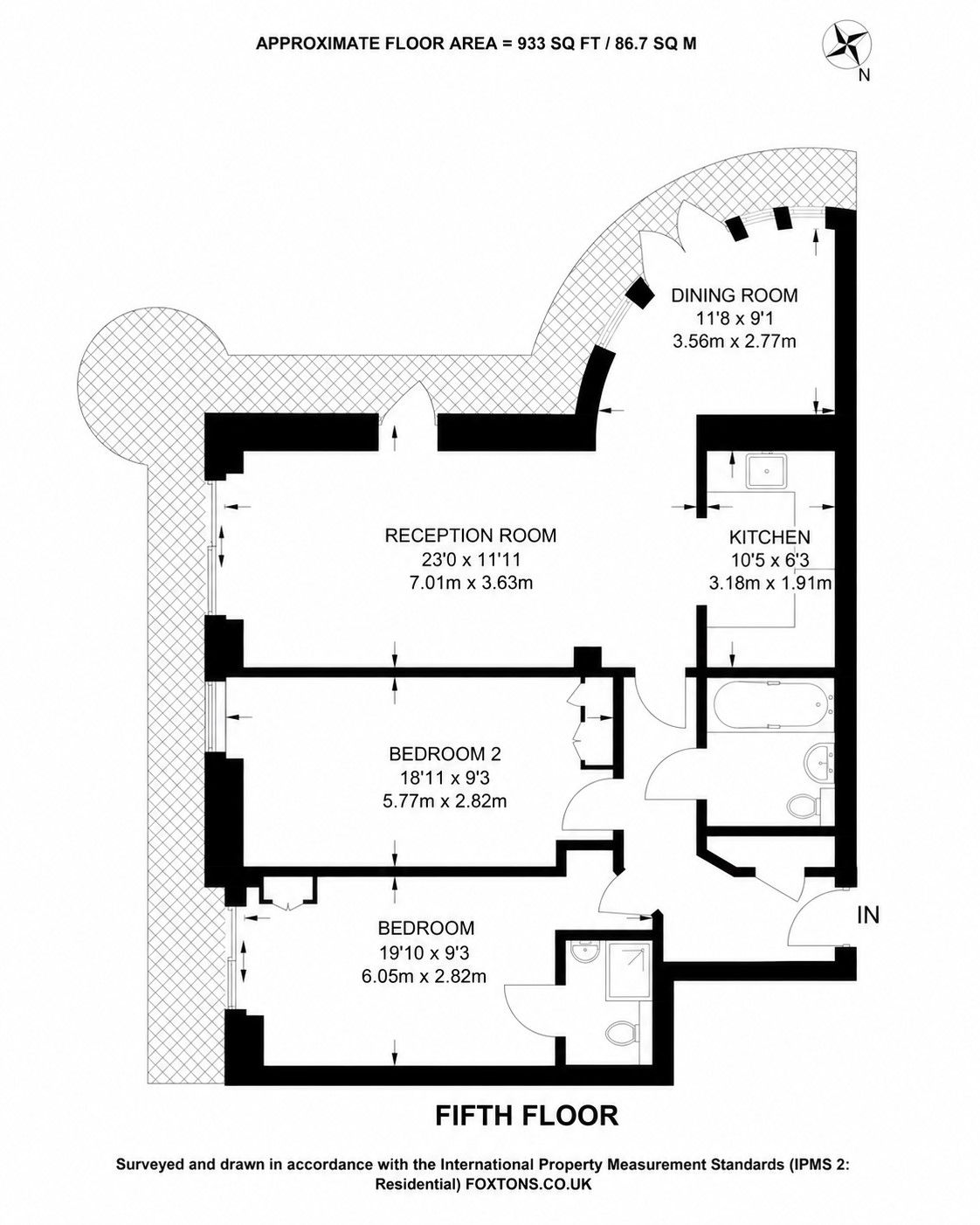 523 Cavalier House, London floorplan