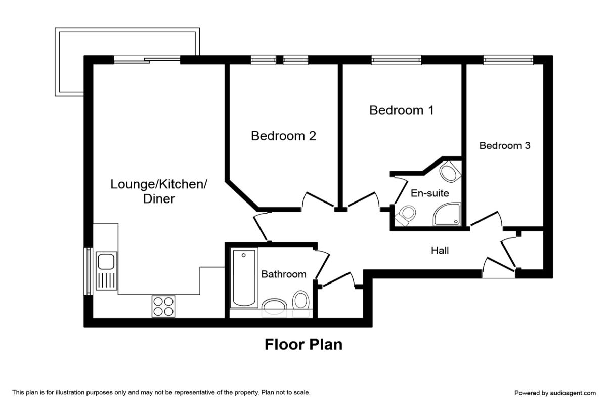 3 Bedrooms Flat to rent in Elmira Way, Salford M5