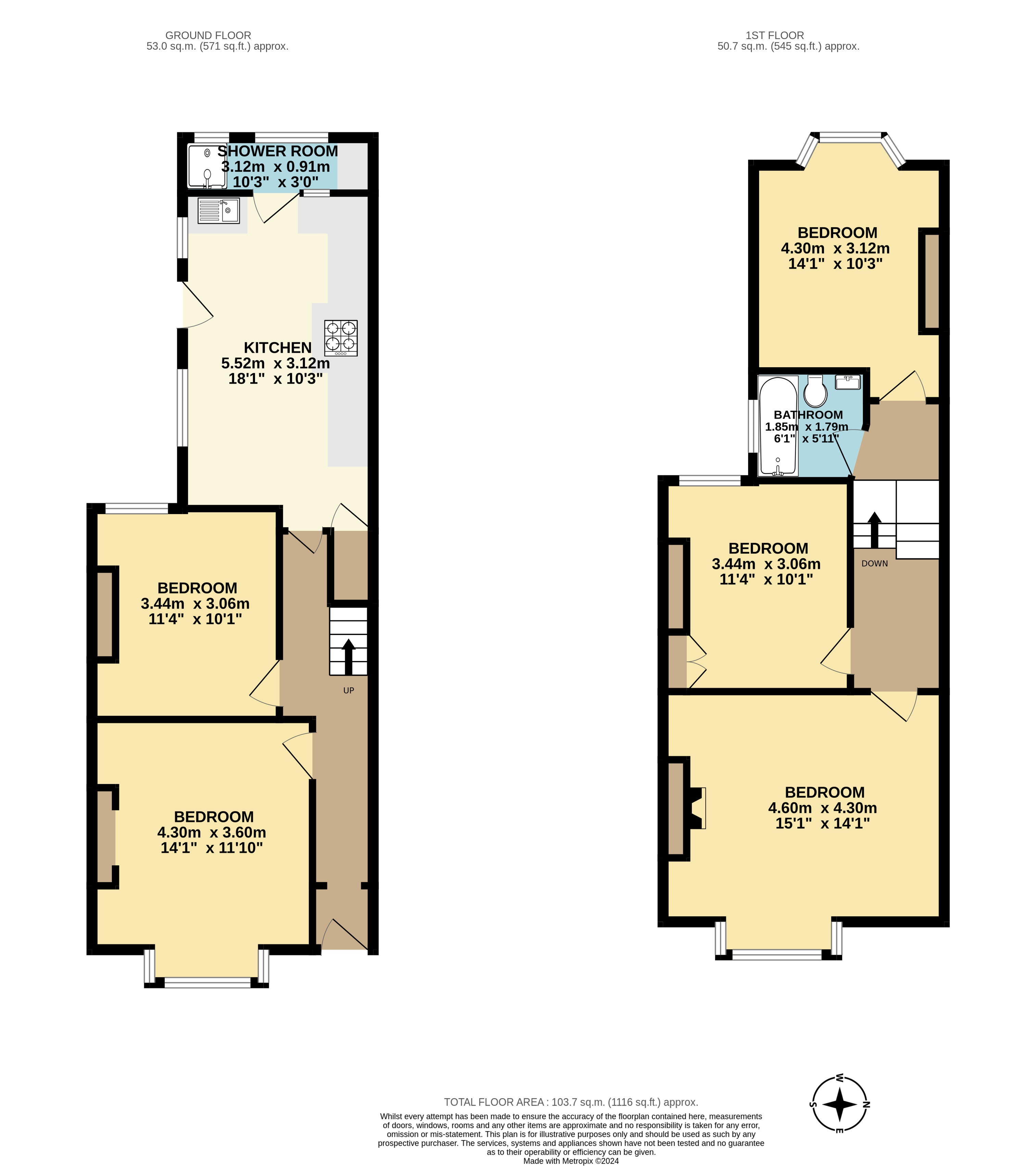 38, Monkswell Road, Exeter floorplan