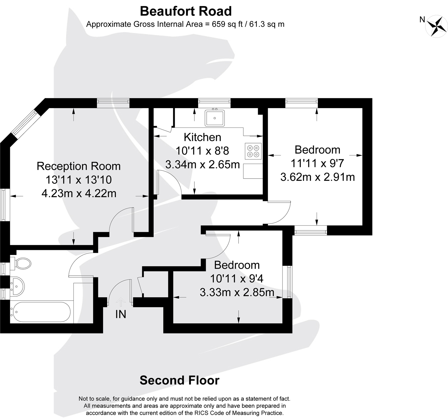 2 Bedrooms Flat to rent in Beaufort Road, Kingston Upon Thames KT1