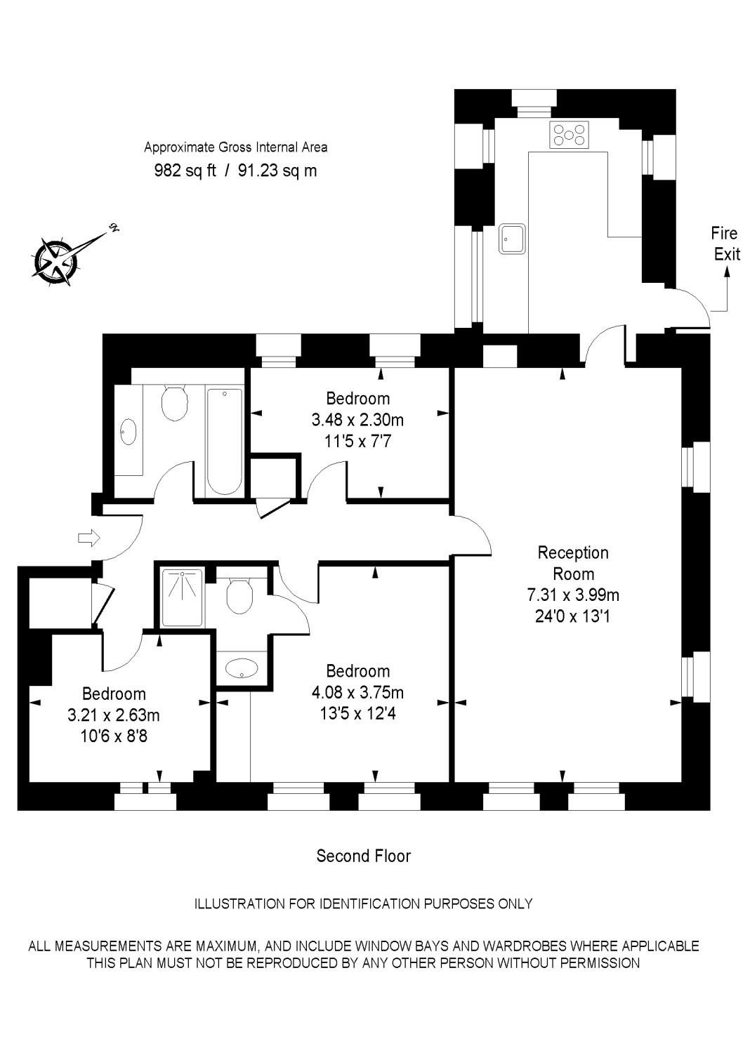 3 Bedrooms Flat to rent in Bolsover Street, London W1W