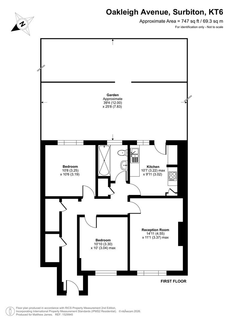 15, Clive Court, Oakleigh Avenue, Surbiton floorplan