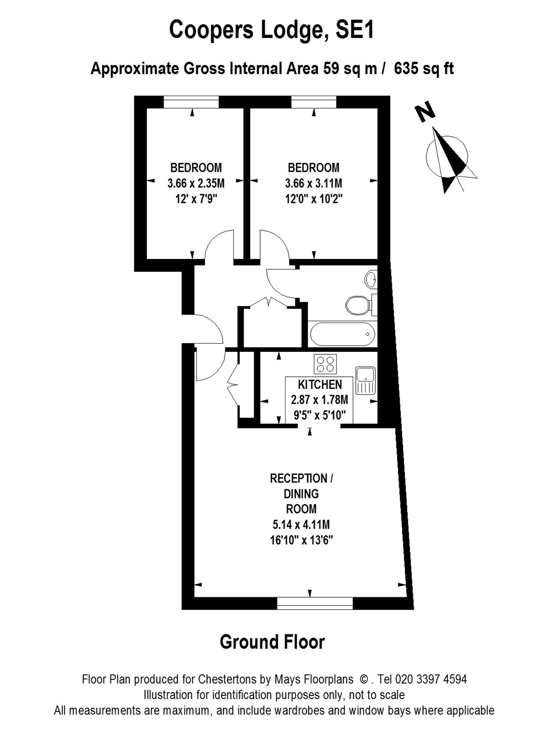 2 Bedrooms Flat to rent in Coopers Lodge, 255 Tooley Street, Shad Thames, London SE1