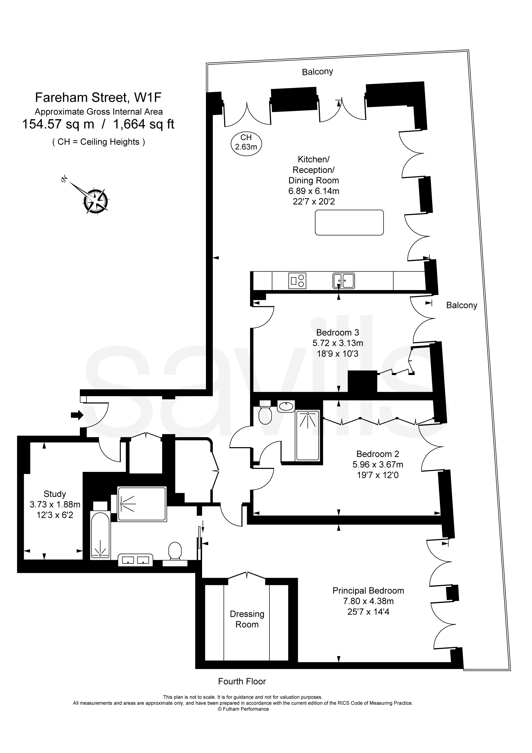 Apartment 404D, 2, Fareham Street, London floorplan