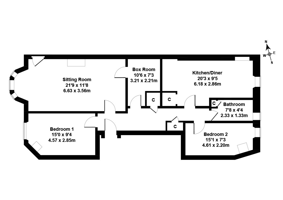 2 Bedrooms Flat for sale in Wellington Street, Hillside, Edinburgh EH7