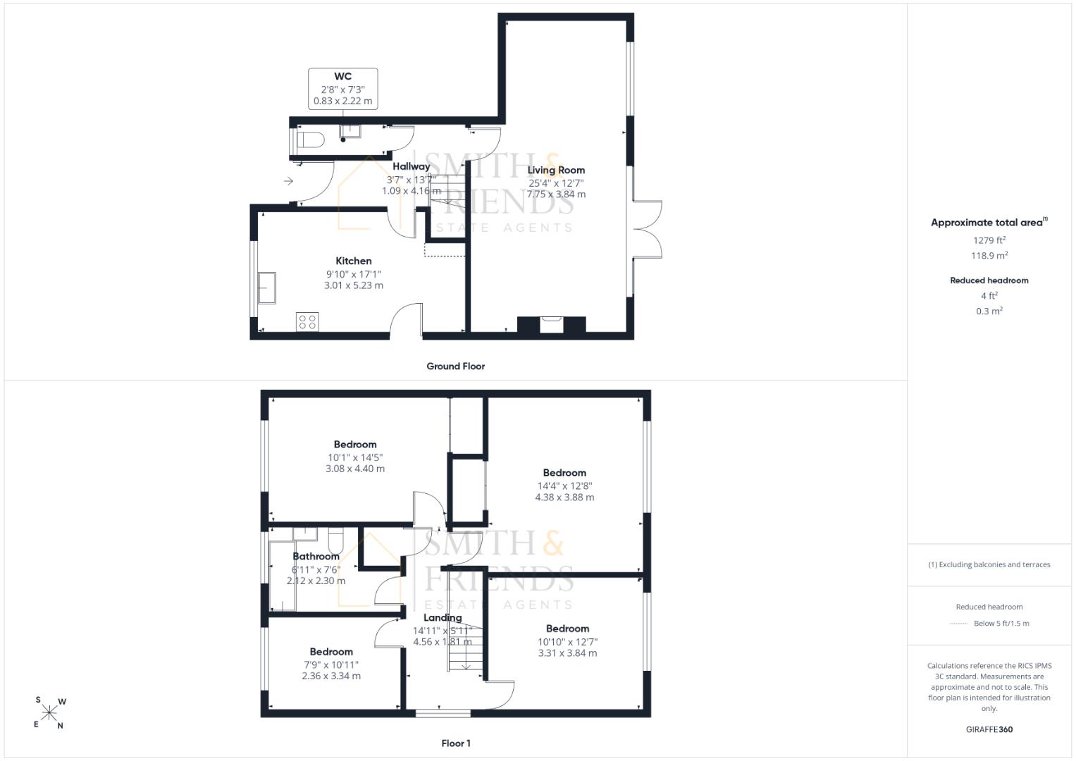 17, Whinfell Close, Middlesbrough floorplan