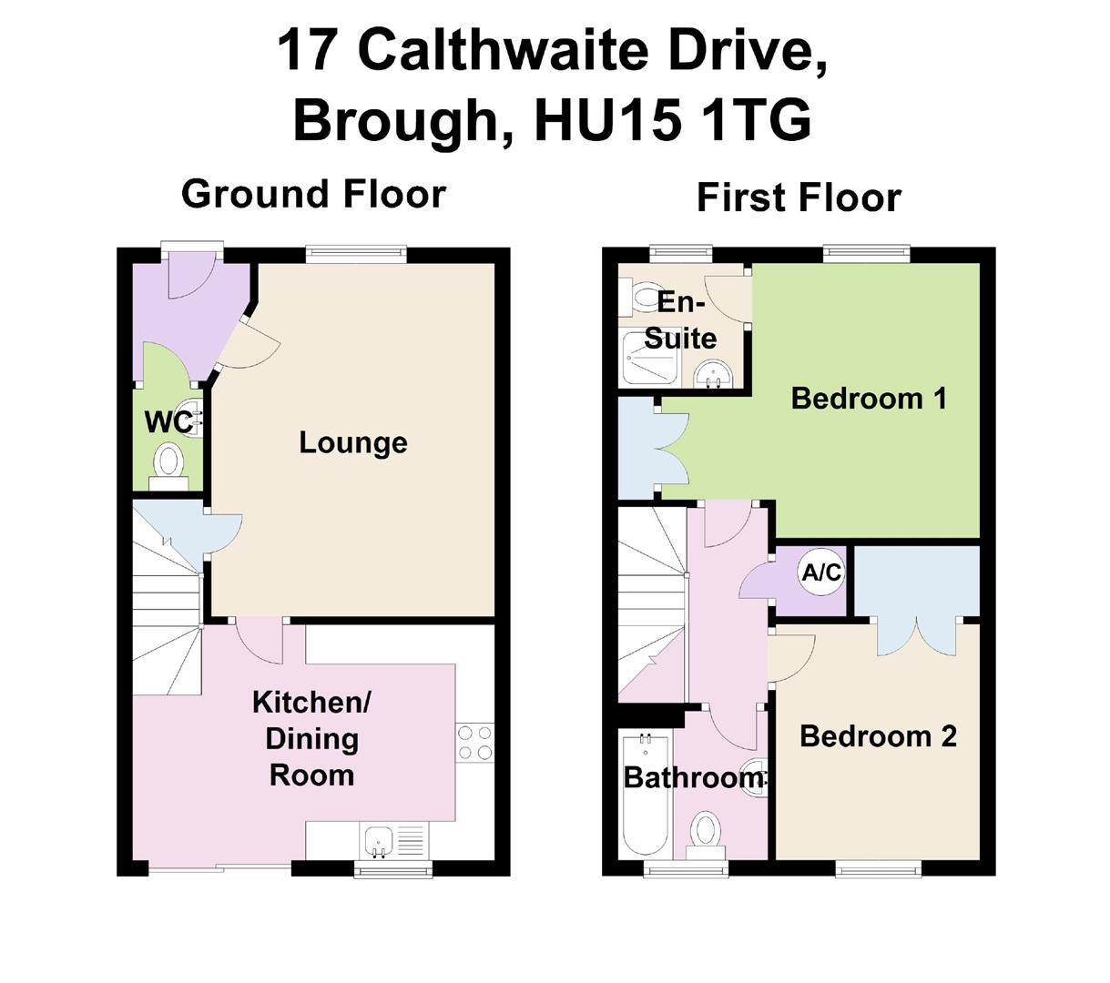 2 Bedrooms Terraced house for sale in Calthwaite Drive, Brough HU15