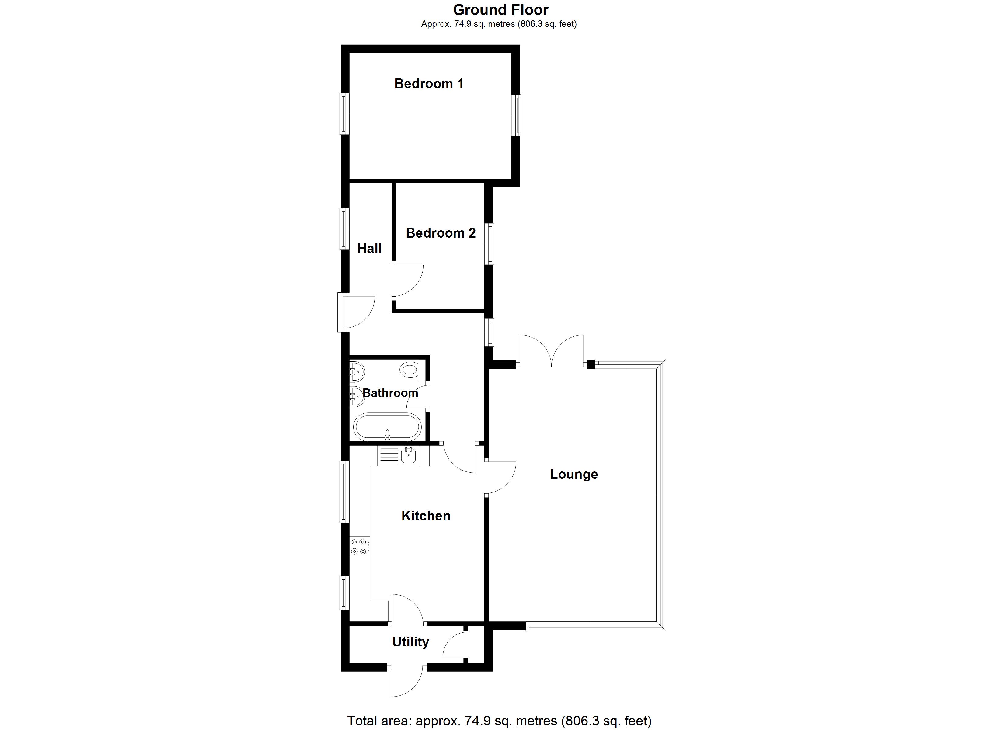 Poachers Cottage,, Evedon, Lincolnshire floorplan