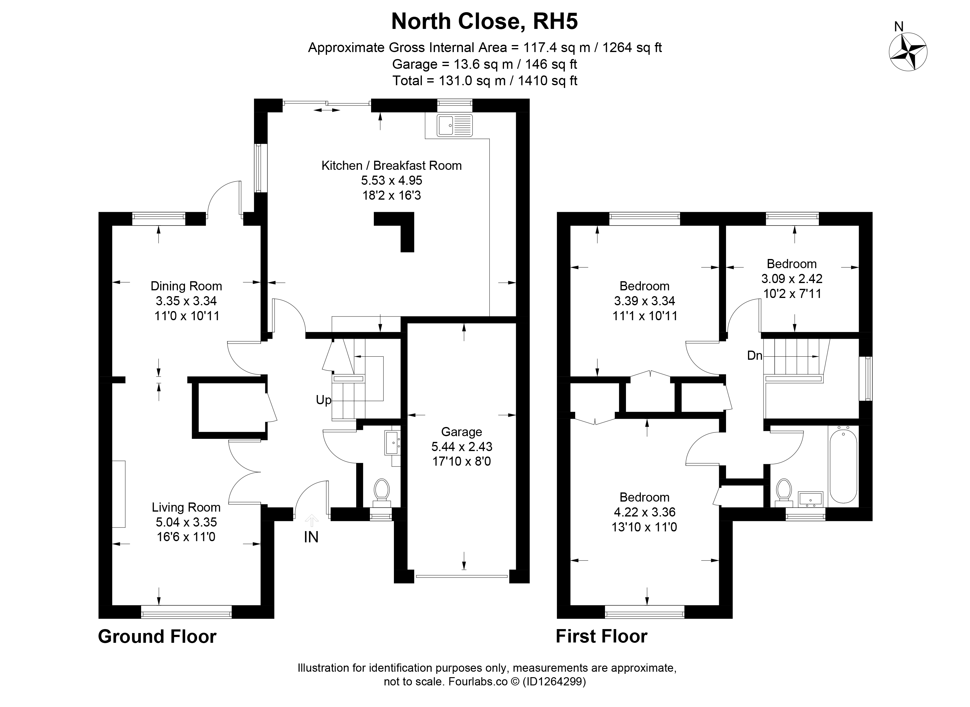 1, North Close, Dorking floorplan