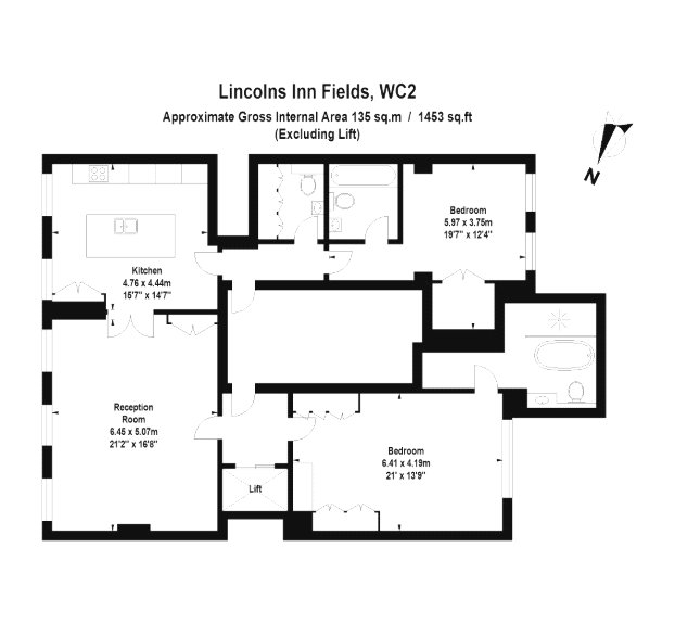 Flat 7, 64, Lincoln's Inn Fields, London floorplan