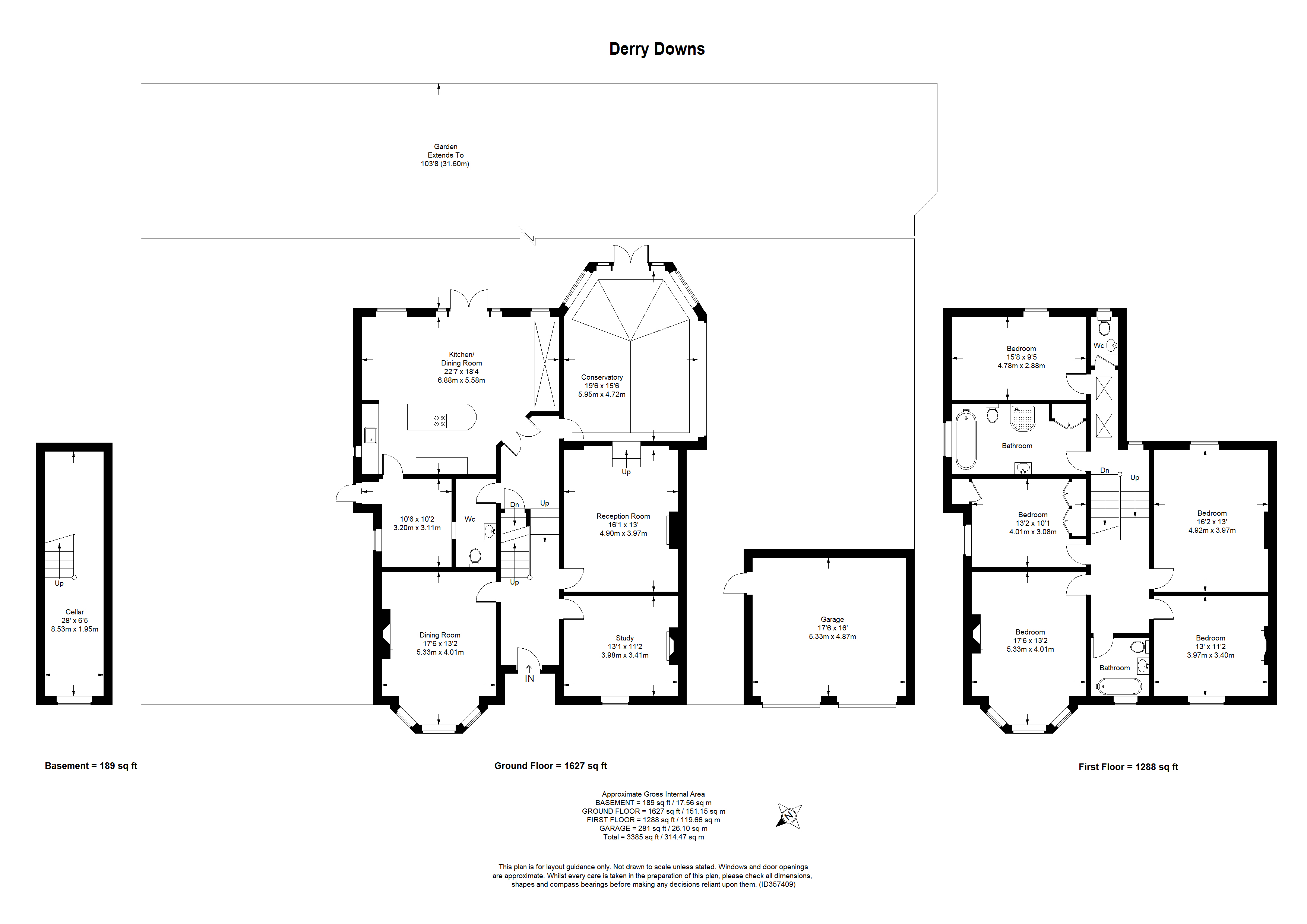 5 Bedrooms Detached house for sale in Derry Downs, Orpington BR5