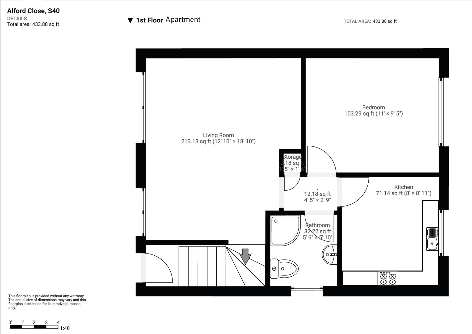 17 Alford Close, Chesterfield floorplan