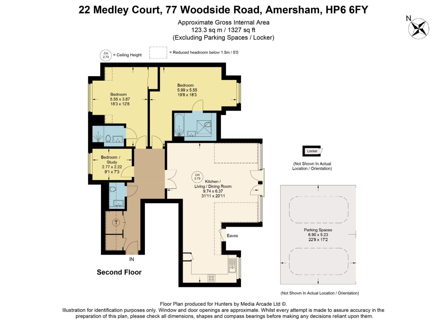 22 Medley Court, 77 Woodside Road, Amersham floorplan