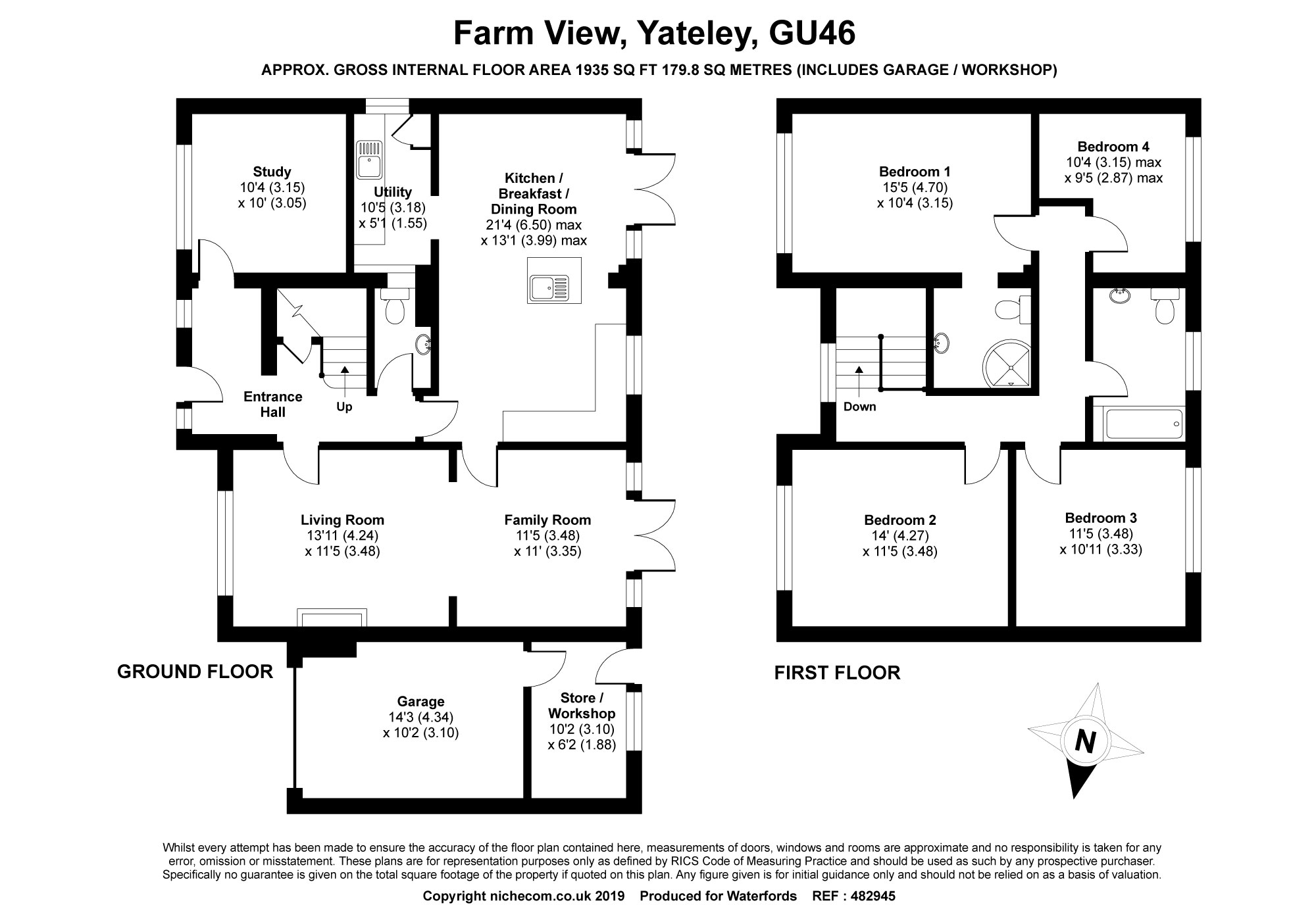 4 Bedrooms Detached house for sale in Farm View, Yateley, Hampshire GU46