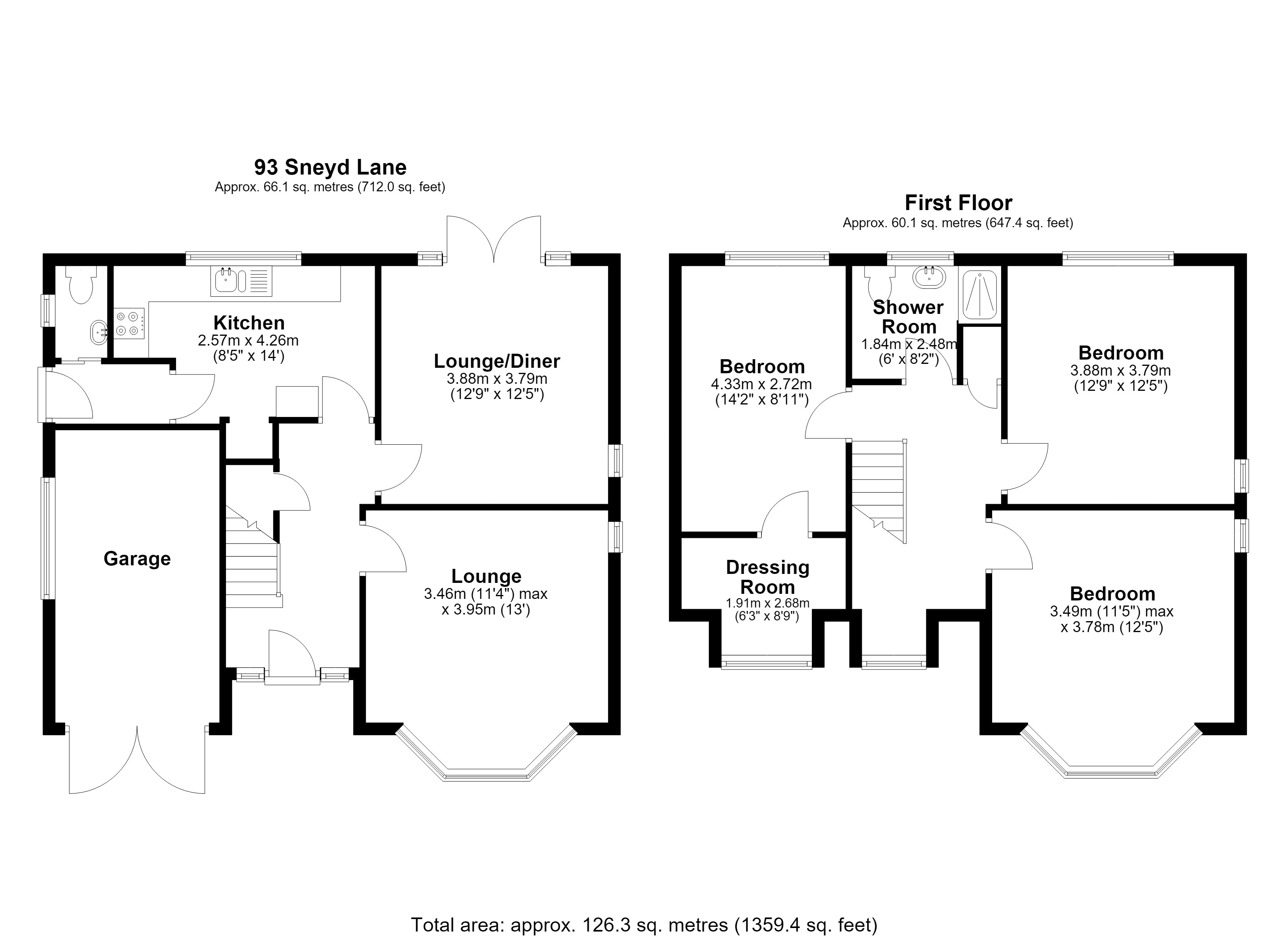 93, Sneyd Lane, Wolverhampton floorplan