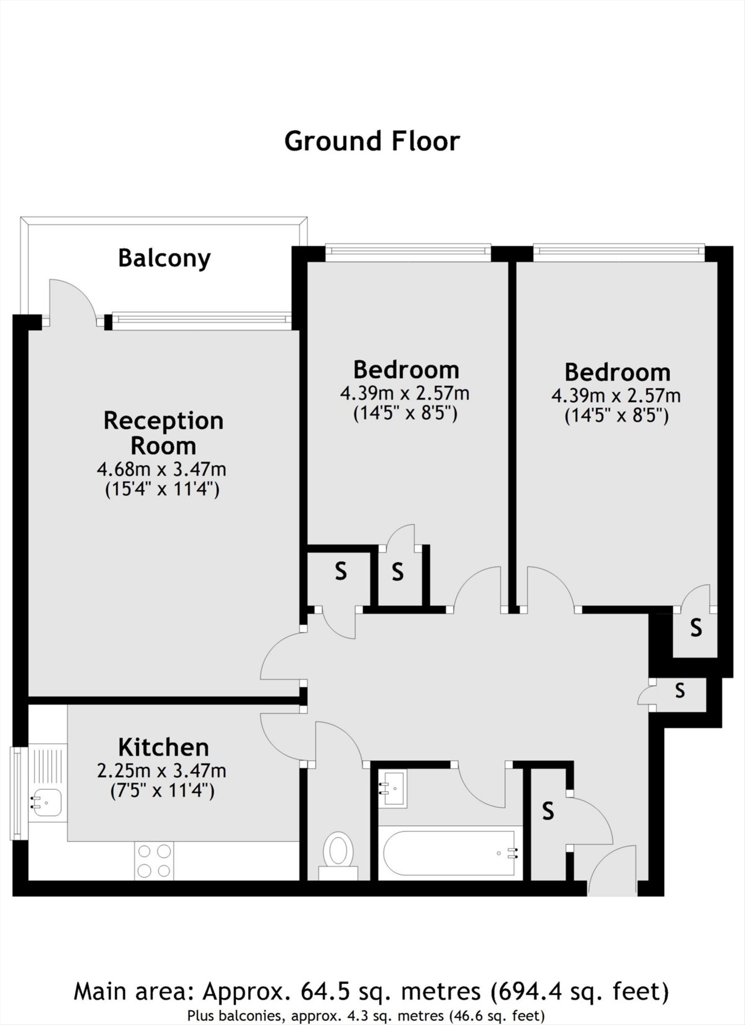 Flat 1, Ibberton House, Meadow Road, London floorplan