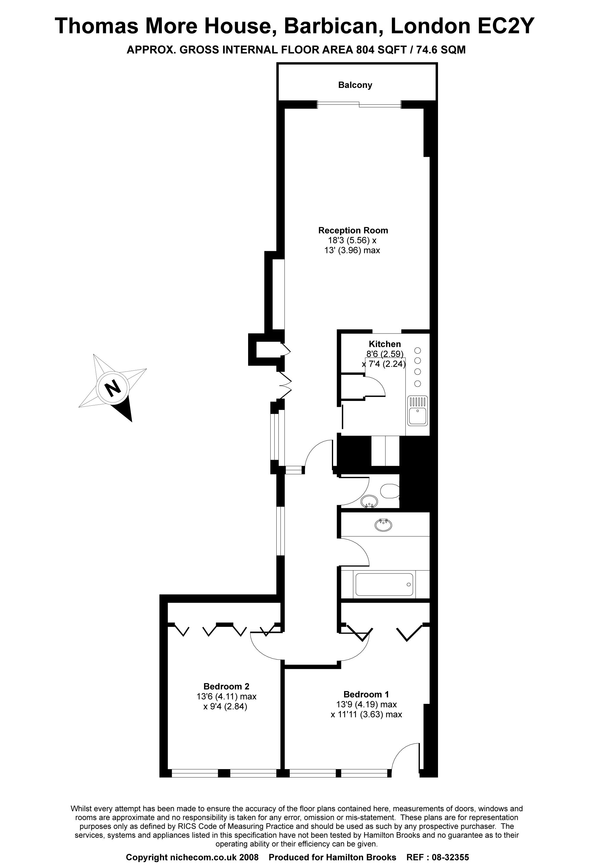 2 Bedrooms Flat to rent in Thomas More House, Barbican EC2Y