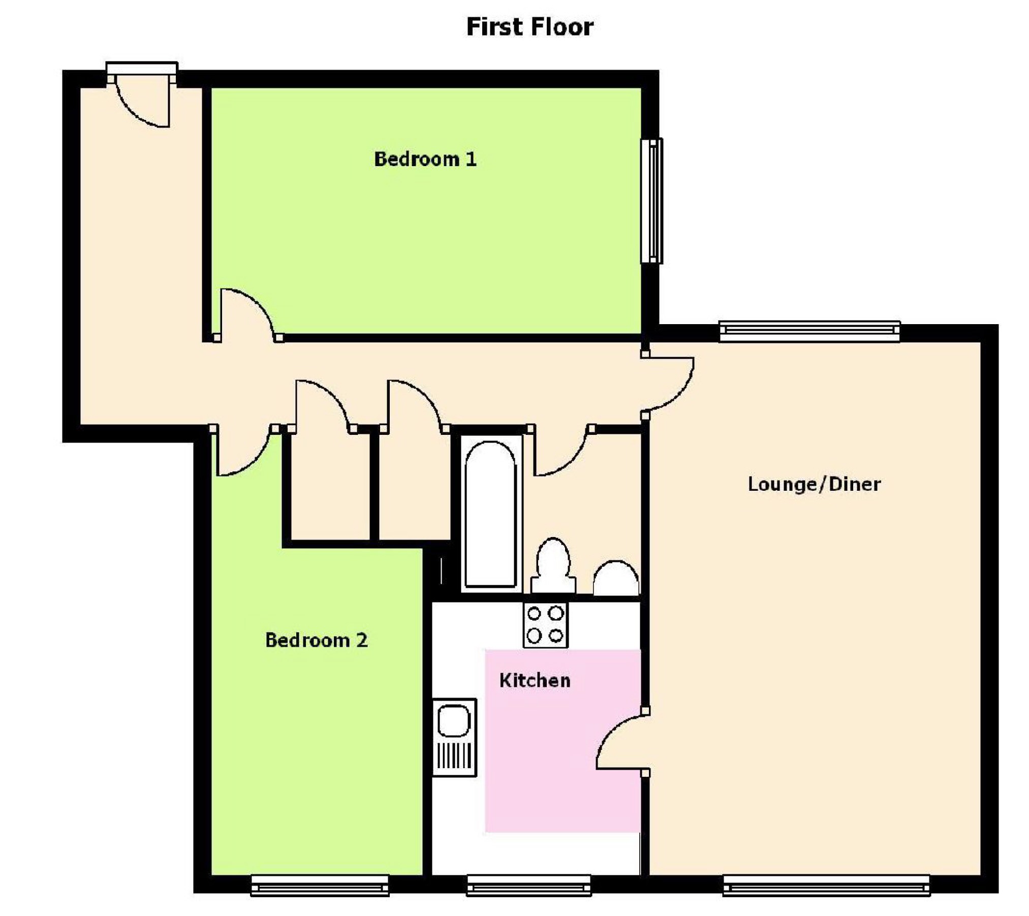 2 Bedrooms Flat for sale in Weston Lodge, Bristol Road Lower, Weston-Super-Mare BS23