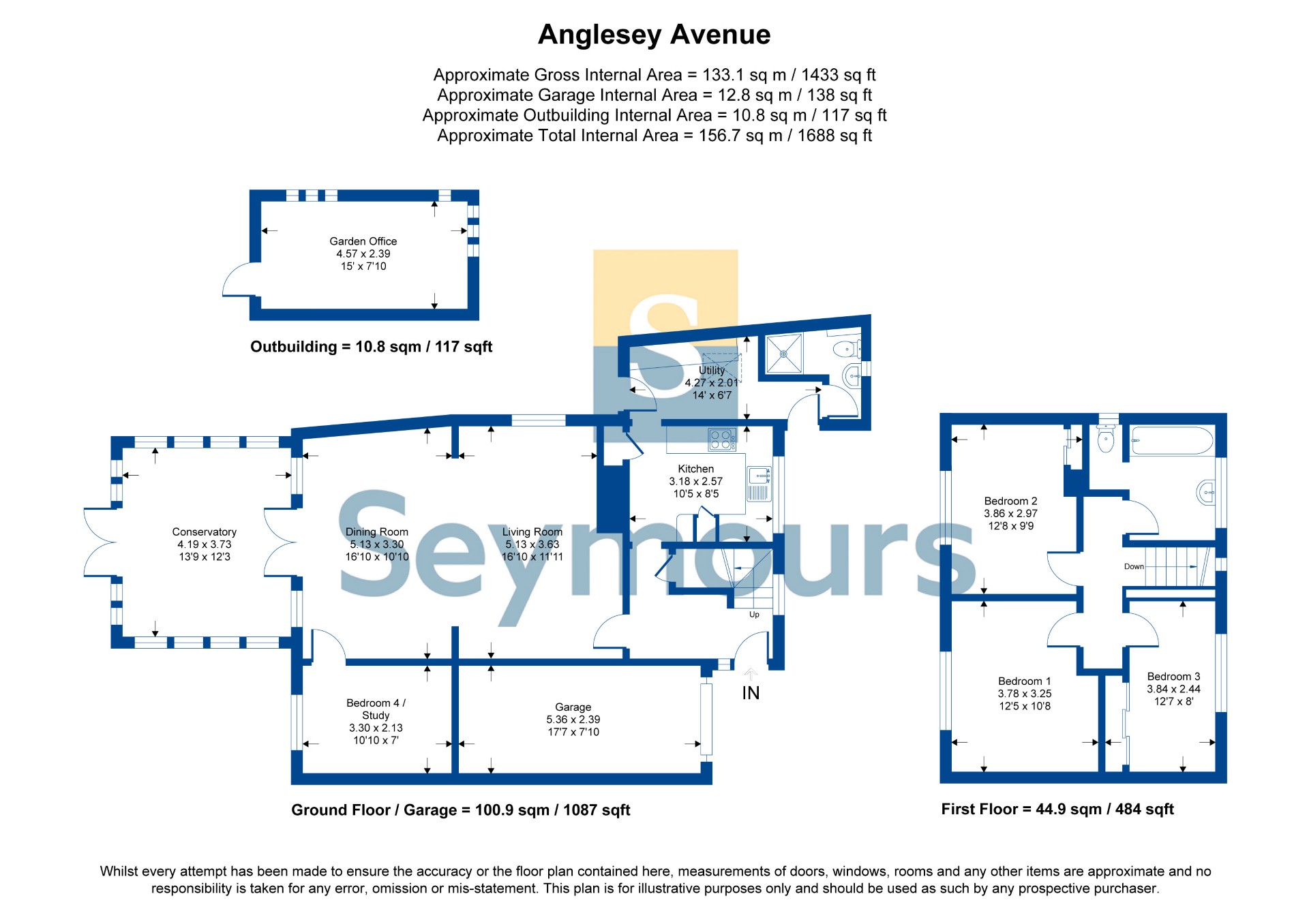 34, Anglesey Avenue, Farnborough floorplan