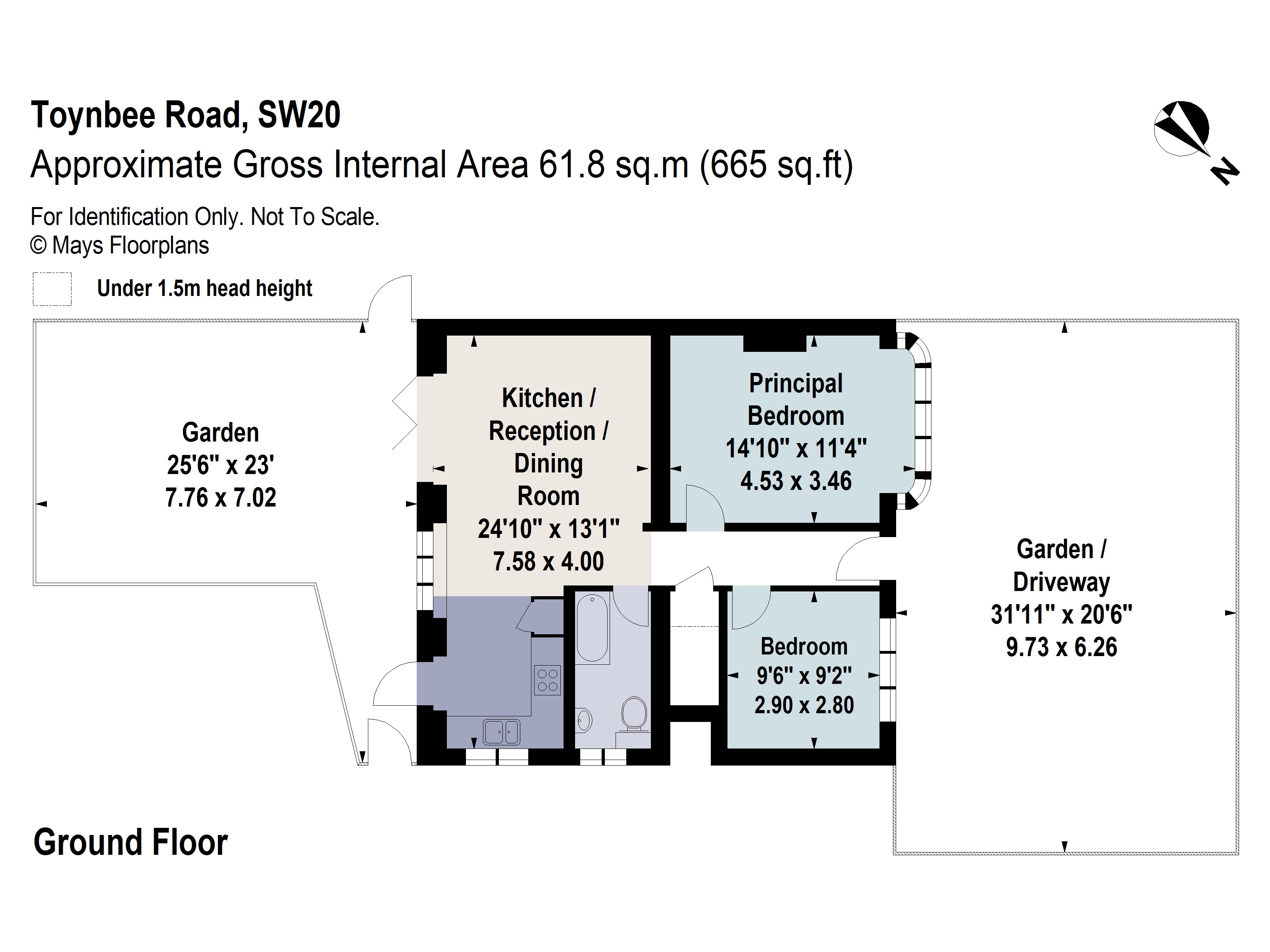 104, Toynbee Road, London floorplan