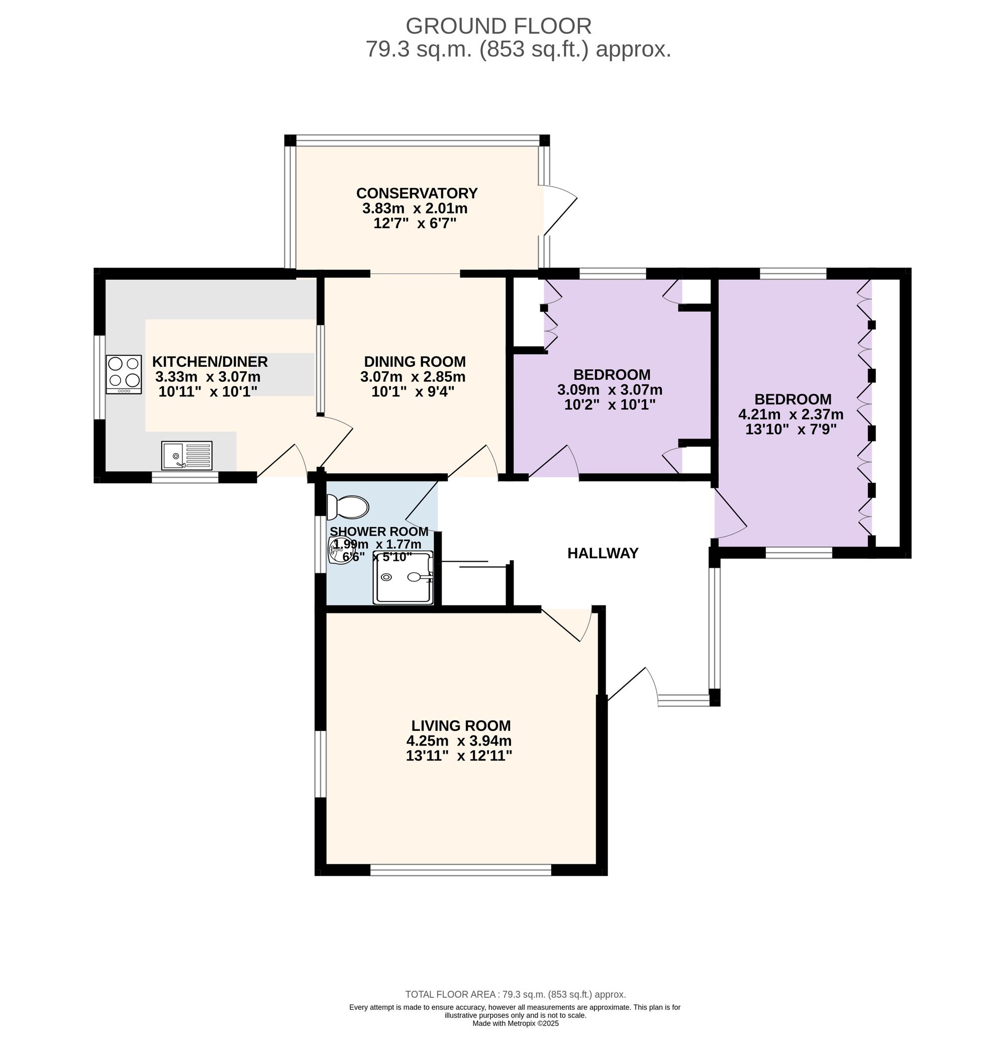 96 Chapel Hill, Preston floorplan
