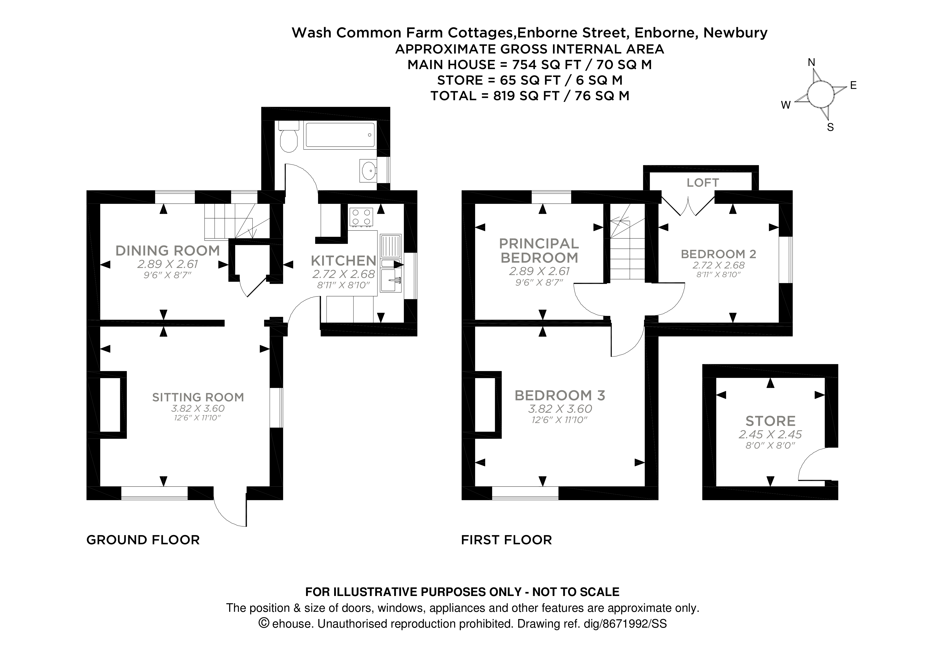 2 Wash Common Farm Cottages,, Enborne Street, Newbury floorplan
