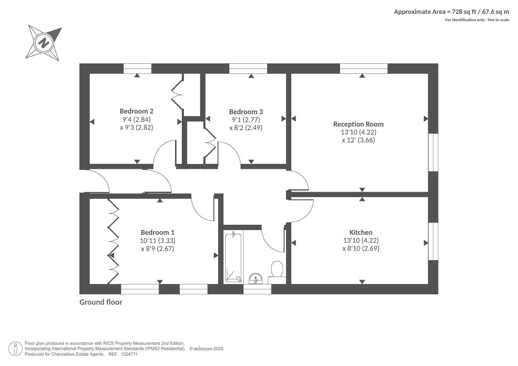 Flat 3 Gosford Hill Court, Gosford Hill Court, Kidlington floorplan