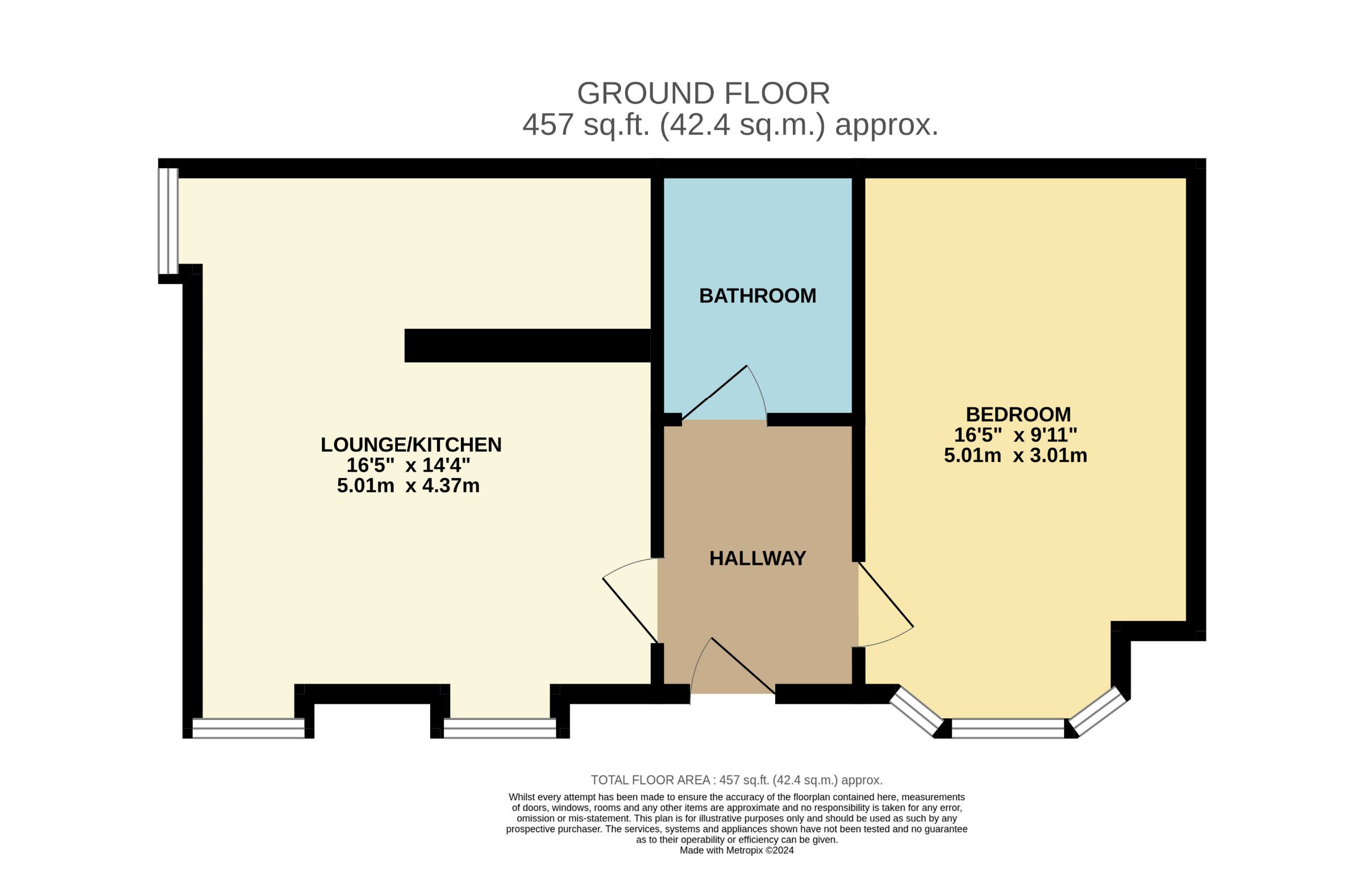 Flat 8a Barrington House, Torquay floorplan