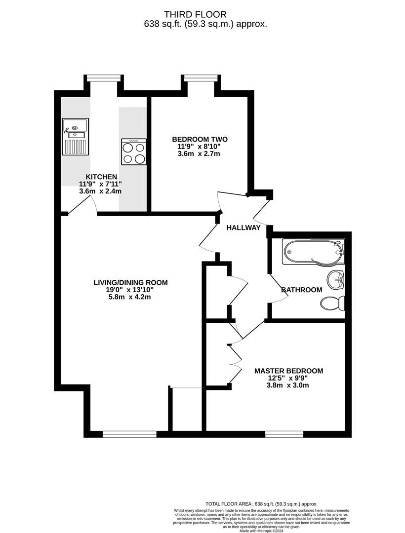 17, Hessary Place, Dorchester floorplan