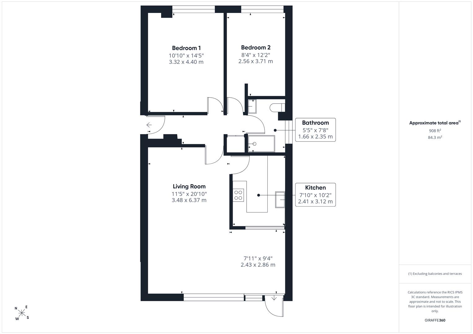Flat 9, Clifton Wood Court, Clifton Wood Road, Bristol floorplan
