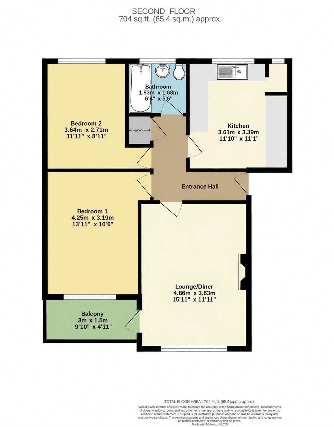 11, Spencer Court, New Milton floorplan