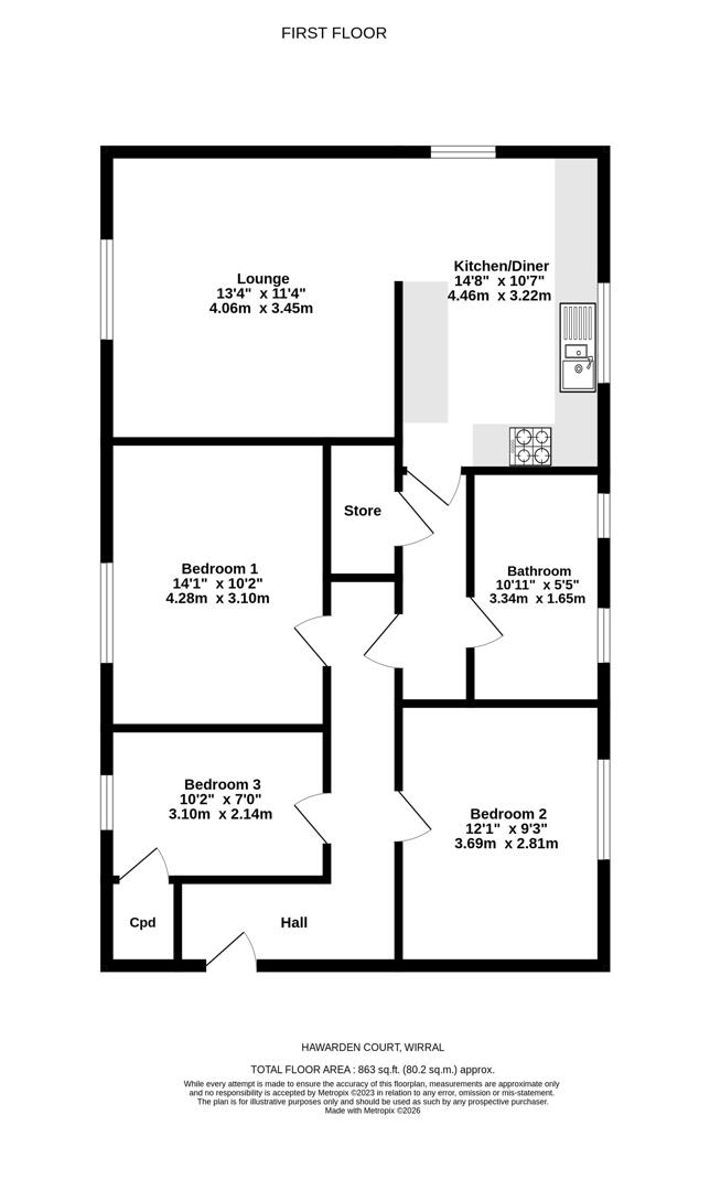 4, Hawarden Court, Wirral floorplan