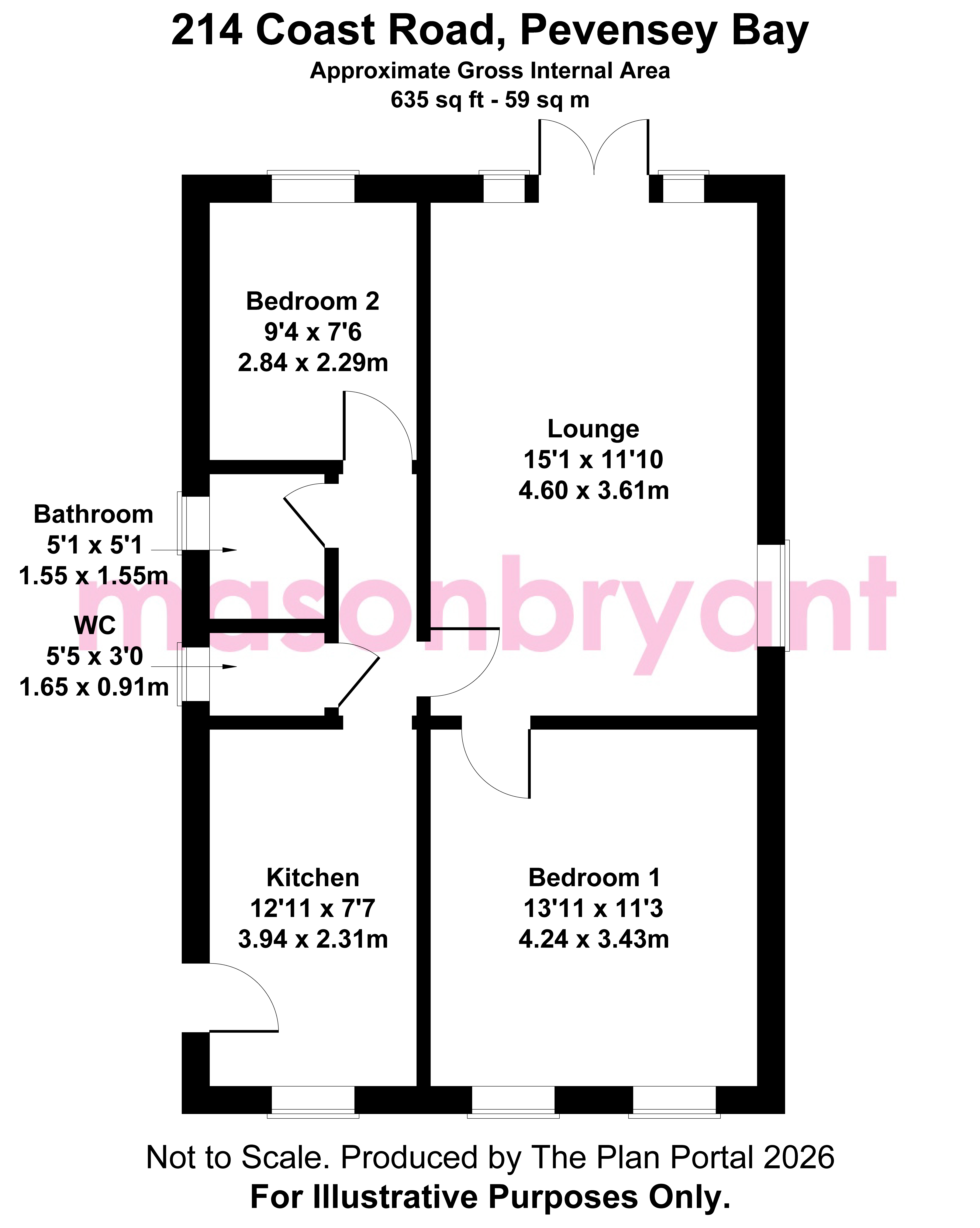214, Coast Road, Pevensey Bay floorplan