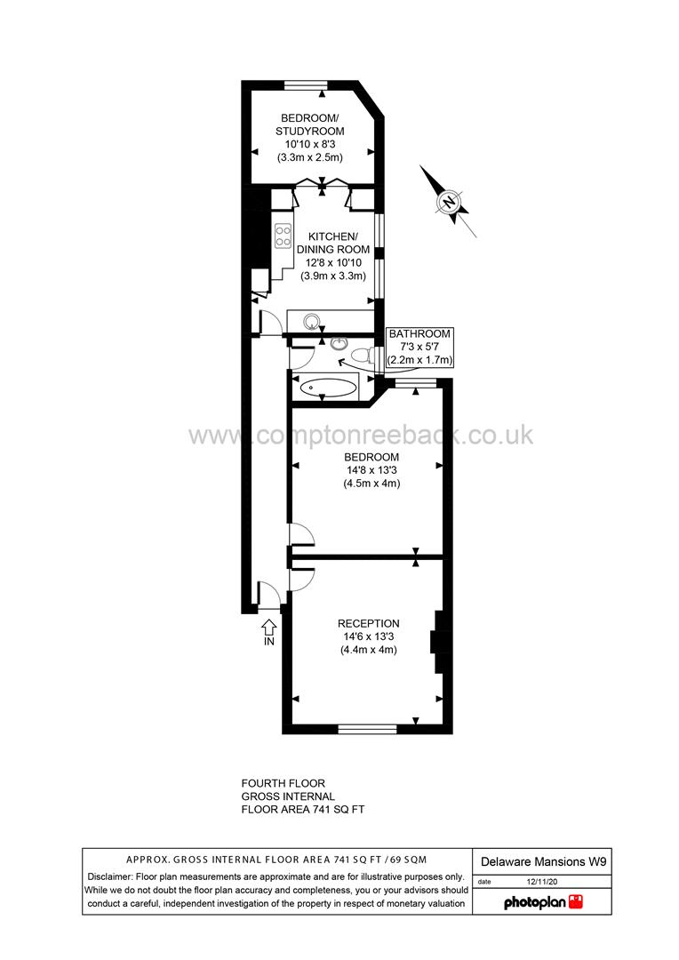 Delaware Mansions, Maida Vale floorplan