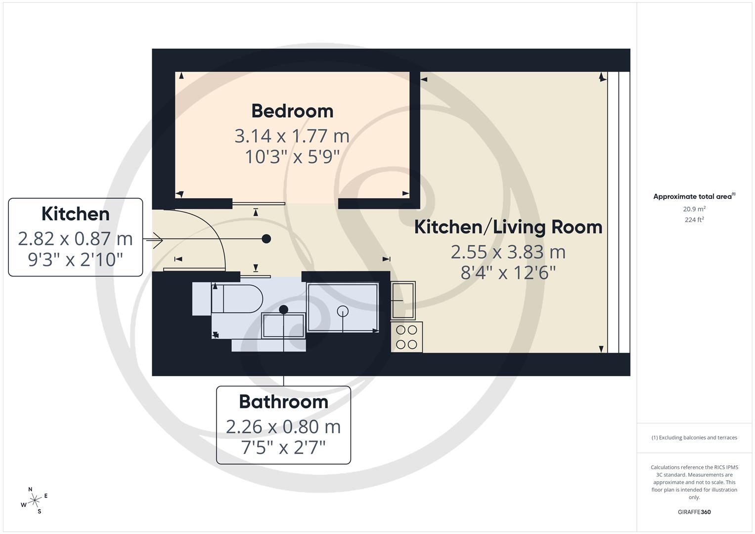 S408 Citispace, 11, Regent Street, Leeds floorplan