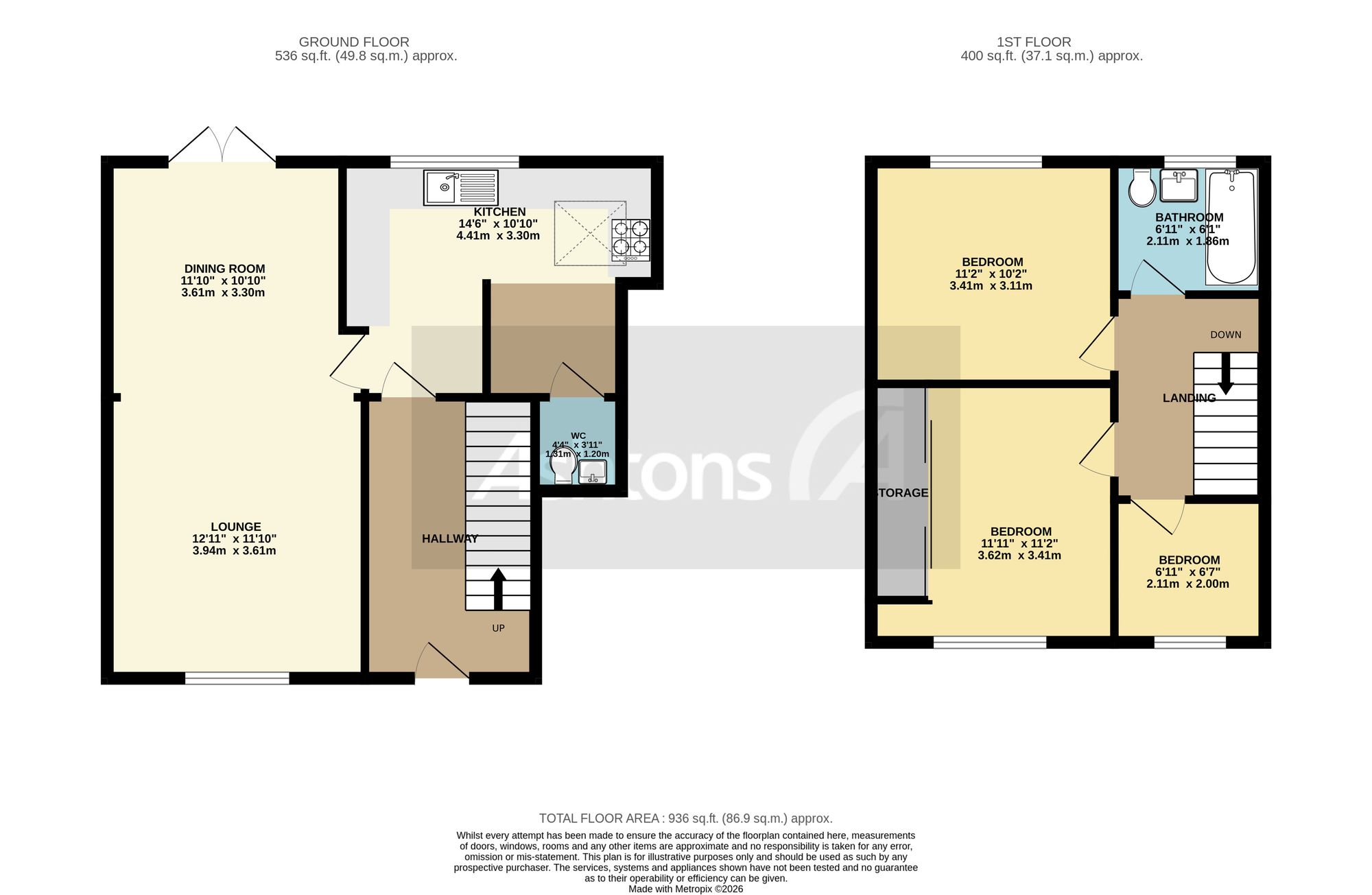 3 Smith Crescent, Warrington floorplan
