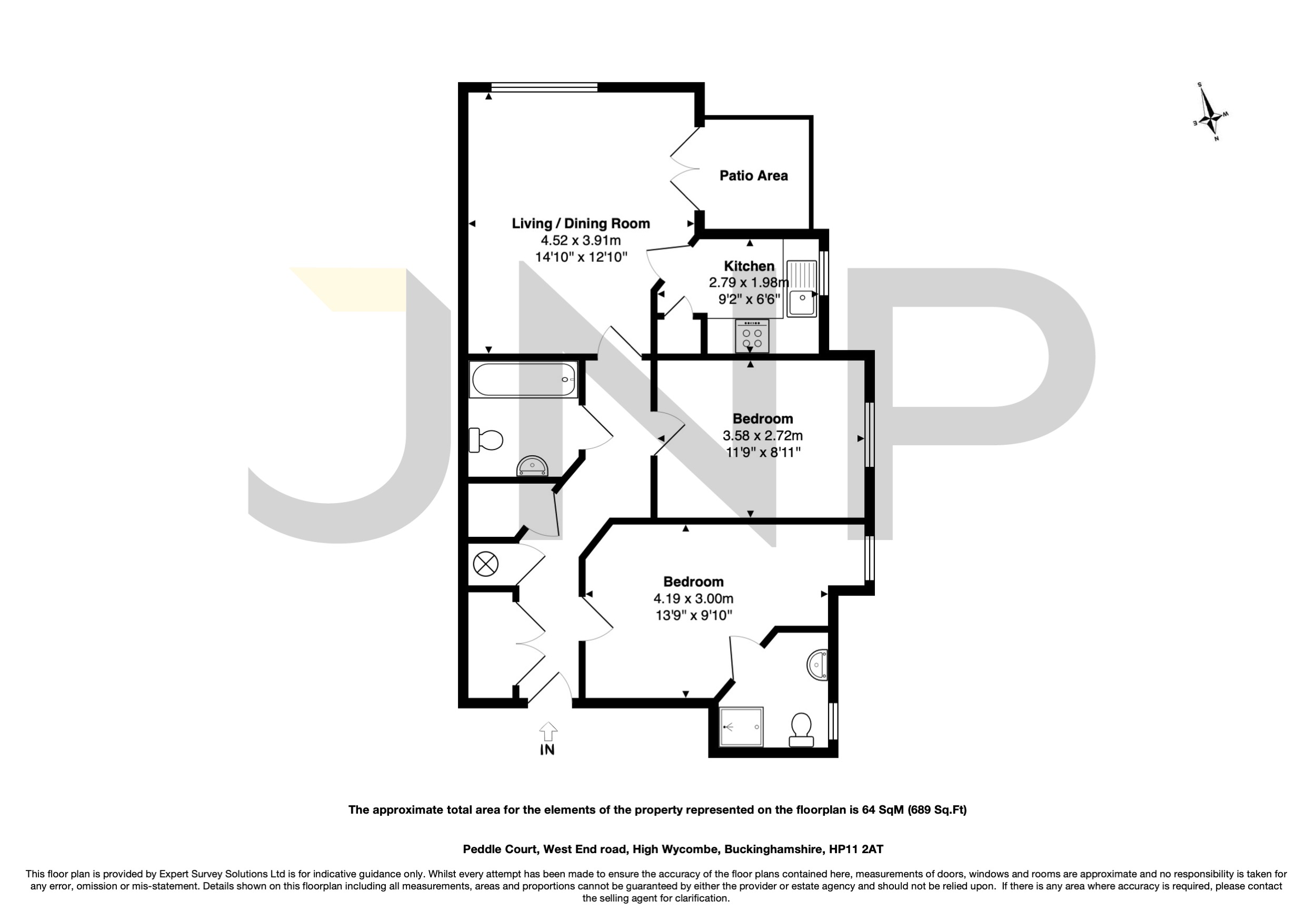 Flat 2, Peddle Court,, West End Road, Buckinghamshire floorplan