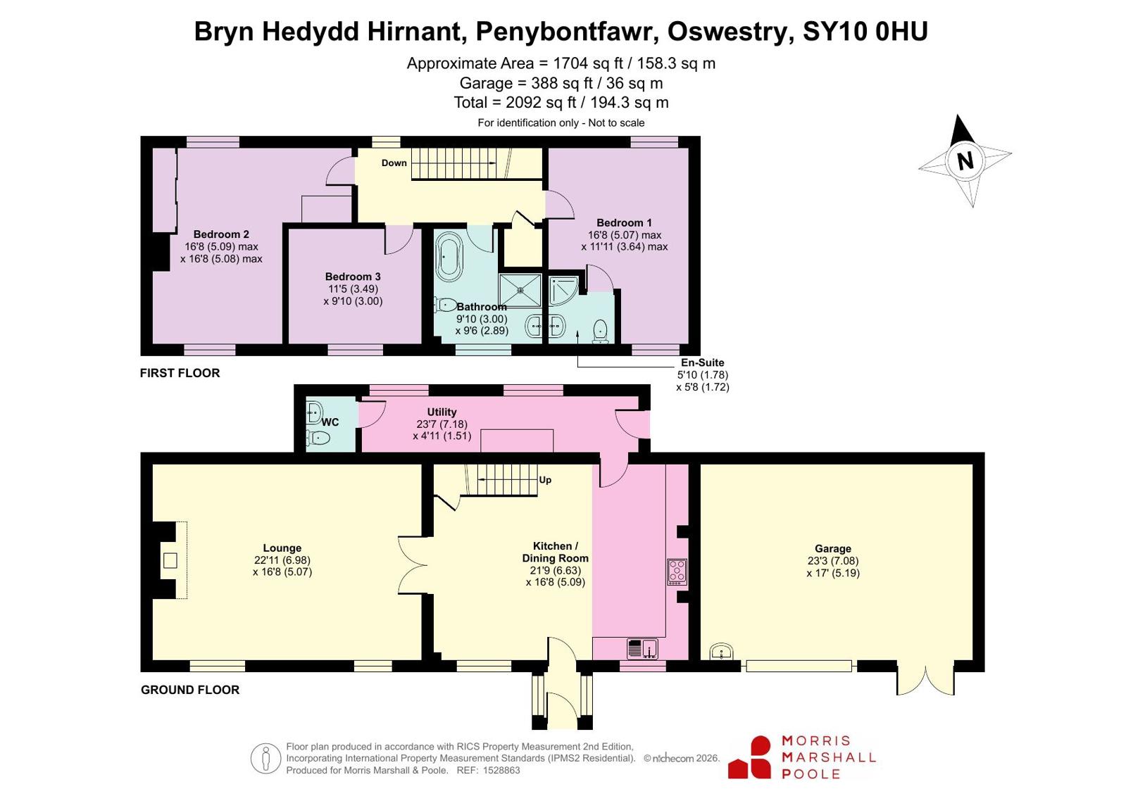 Bryn Hedydd,, Hirnant, Oswestry floorplan