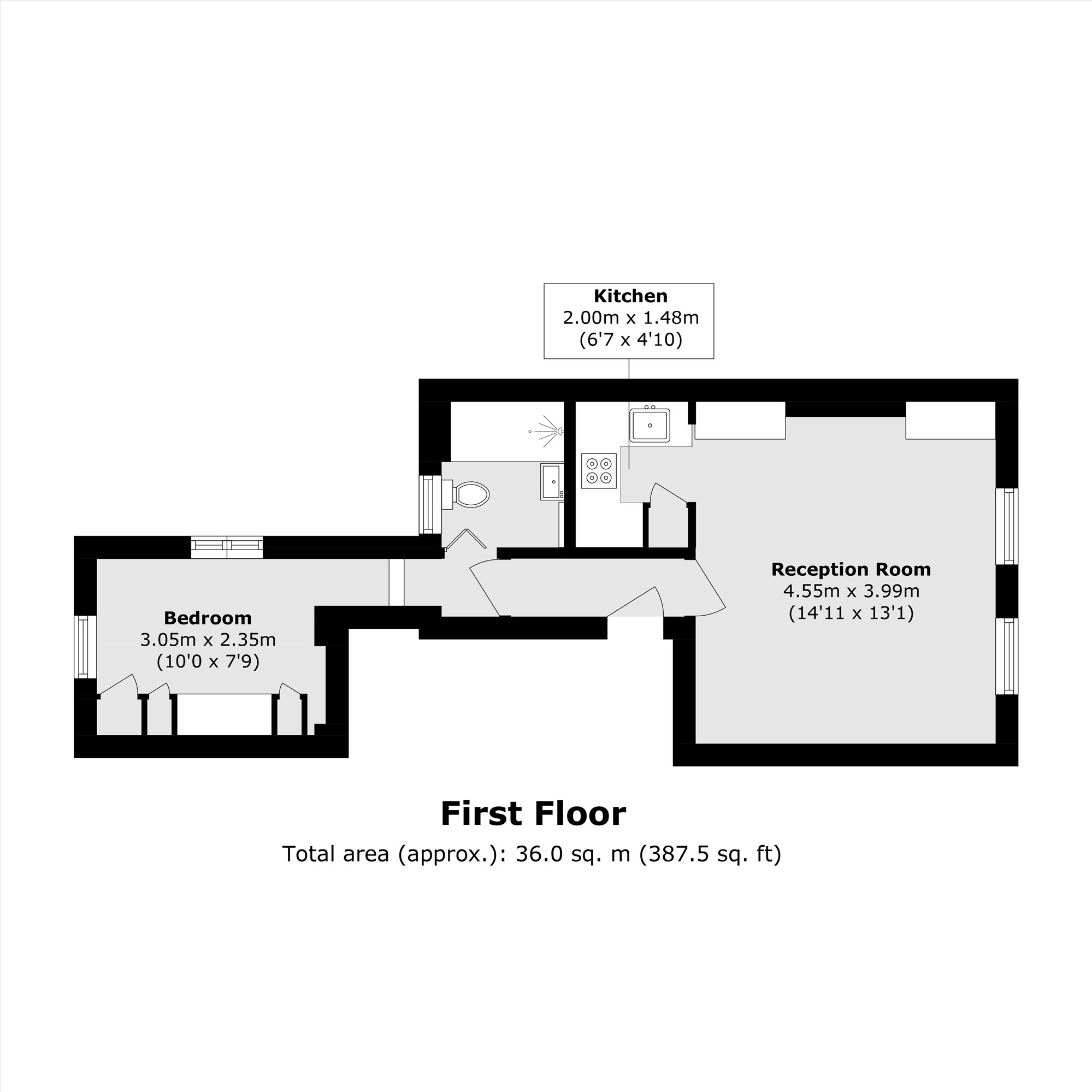 Flat 2, 7, Westmoreland Terrace, London floorplan