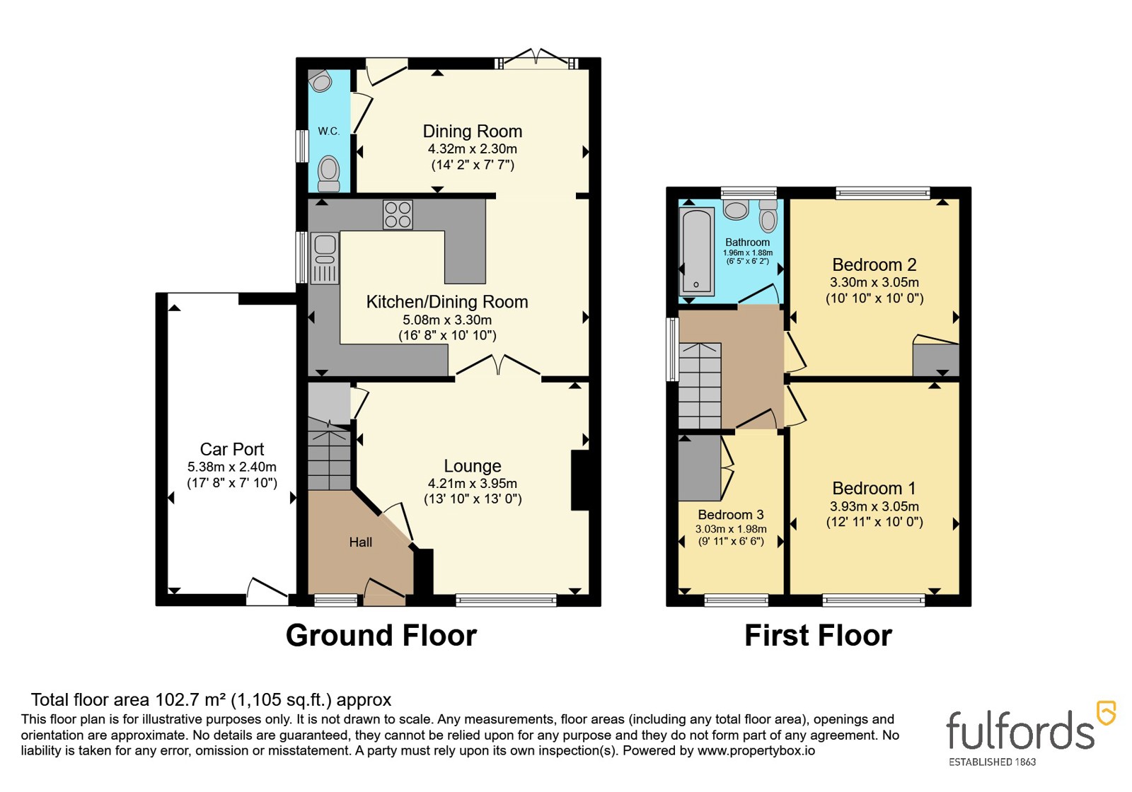 18, Elm Grove Road, Devon floorplan