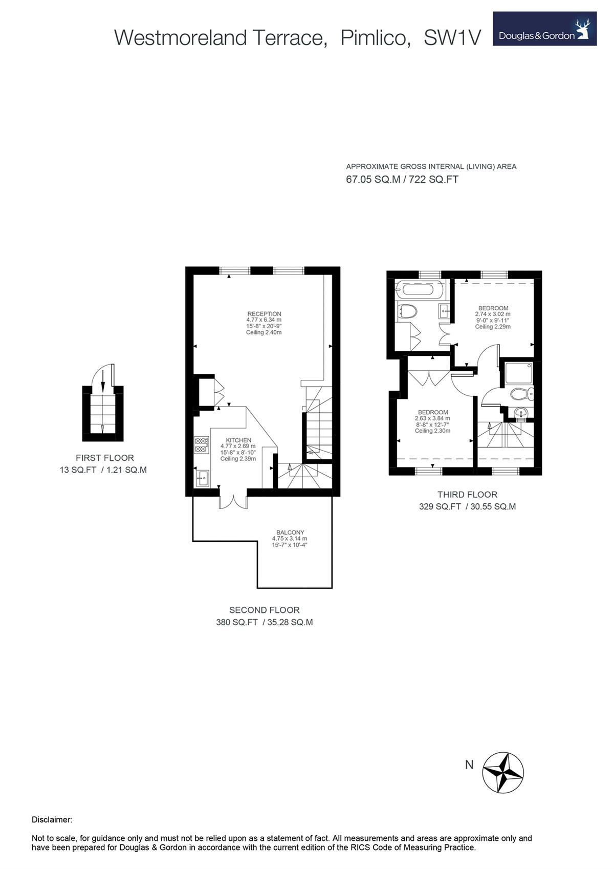 2 Bedrooms Flat to rent in Westmoreland Terrace, London SW1V