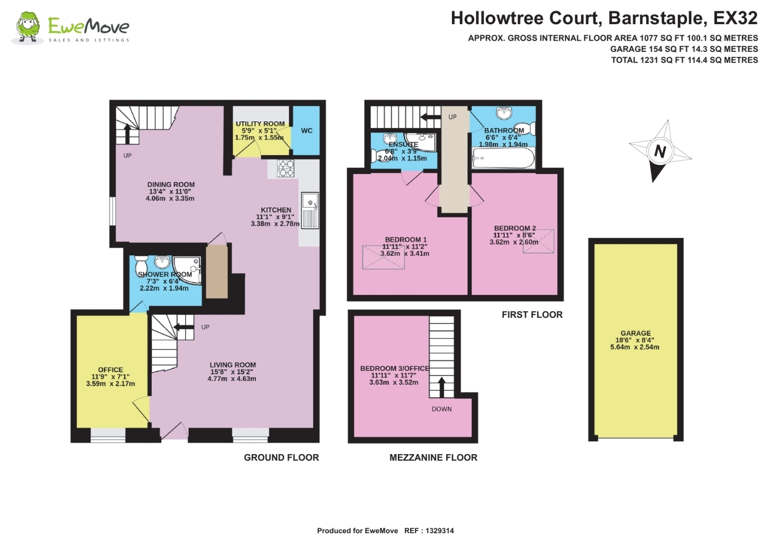 25, Hollowtree Court, Barnstaple floorplan