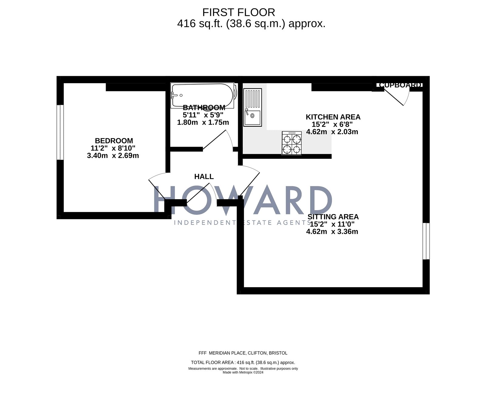 10 Meridian Place, Bristol floorplan