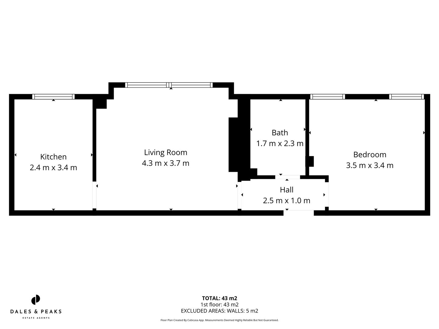 Flat 3, Golding House, Henry Avenue, Matlock floorplan